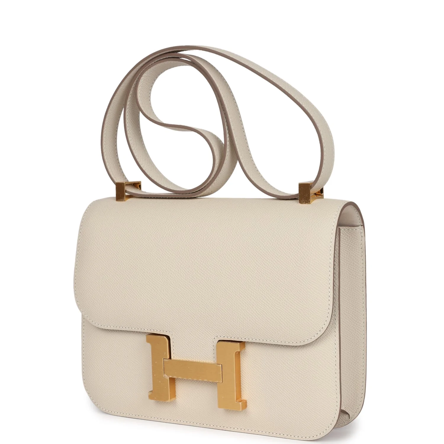 Replicate Hermes Constance 1-24 Craie Epsom Brushed Gold Hardware(1:1 replica)