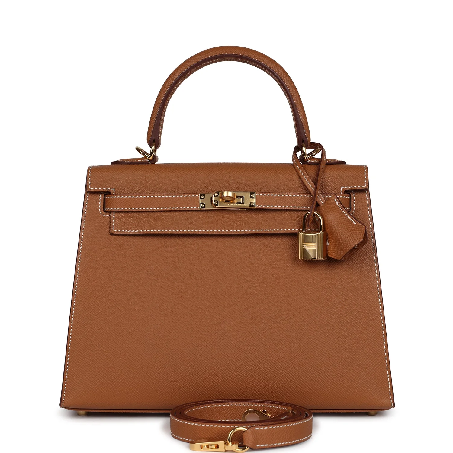Replicate Hermes Kelly Sellier 25 Gold Epsom Gold Hardware(1:1 replica)