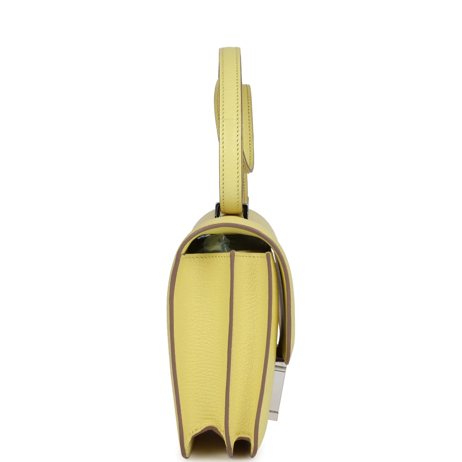 Replicate Hermes Constance 18 Limoncello Chevre Mysore Palladium Hardware(1:1 replica)