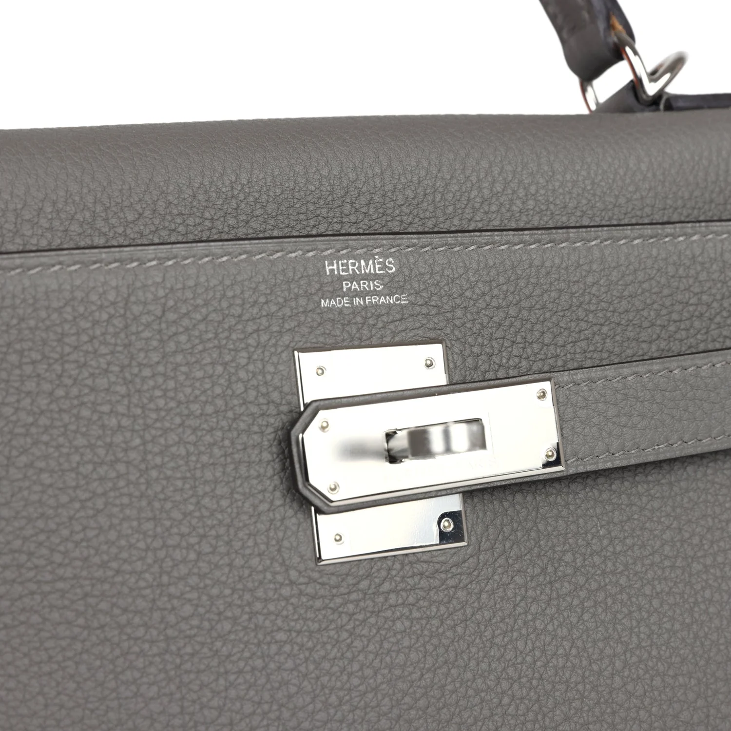 Replicate Hermes Kelly Retourne 28 Gris Meyer Togo Palladium Hardware(1:1 replica)