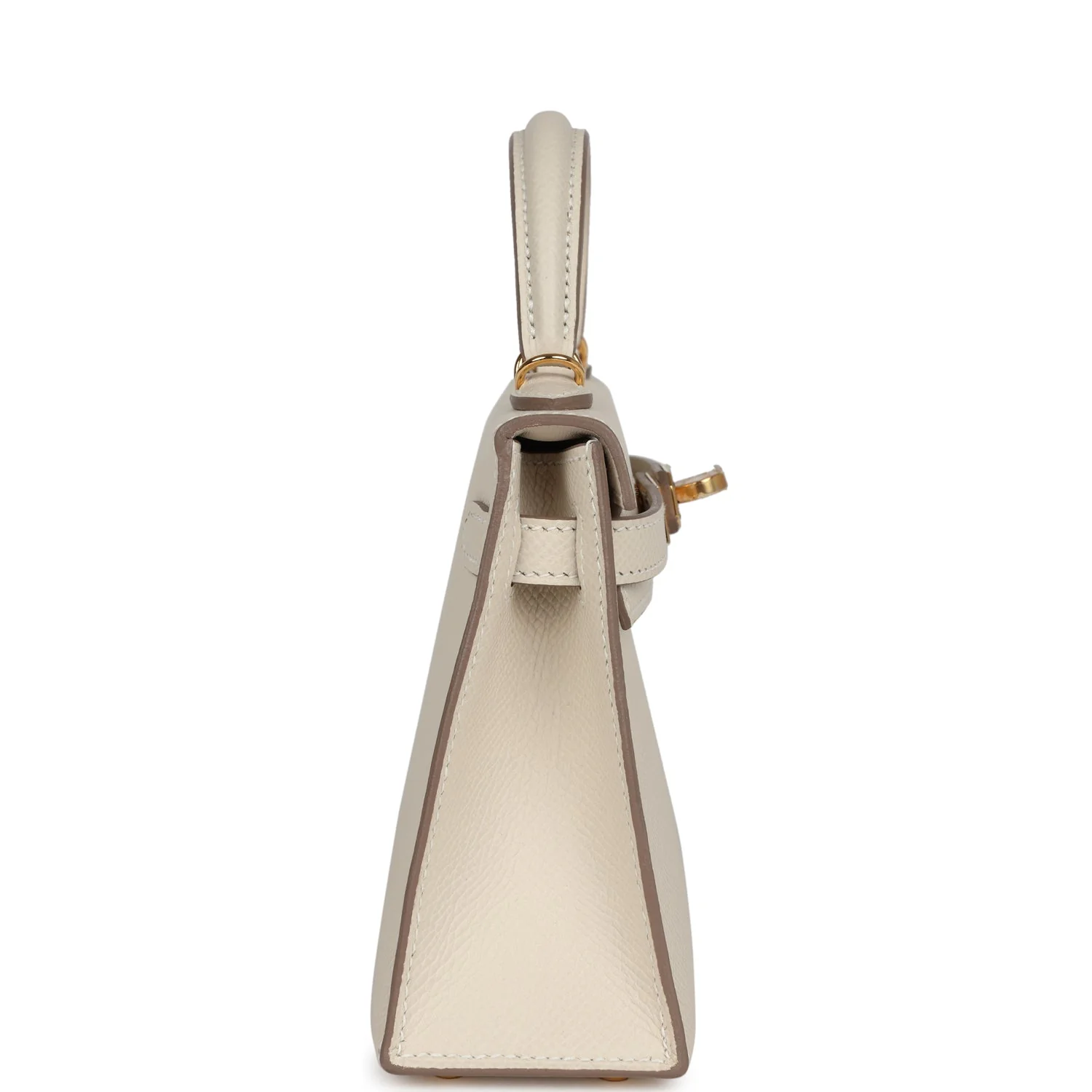 Replicate Hermes Kelly Sellier 20 Craie Epsom Gold Hardware(1:1 replica)