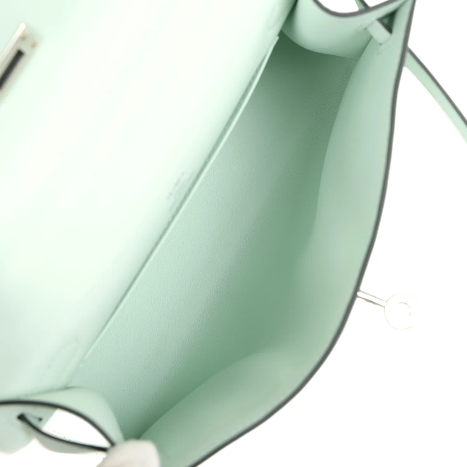 Replicate Hermes Kelly Pochette Vert Peppermint Swift Palladium Hardware(1:1 replica)