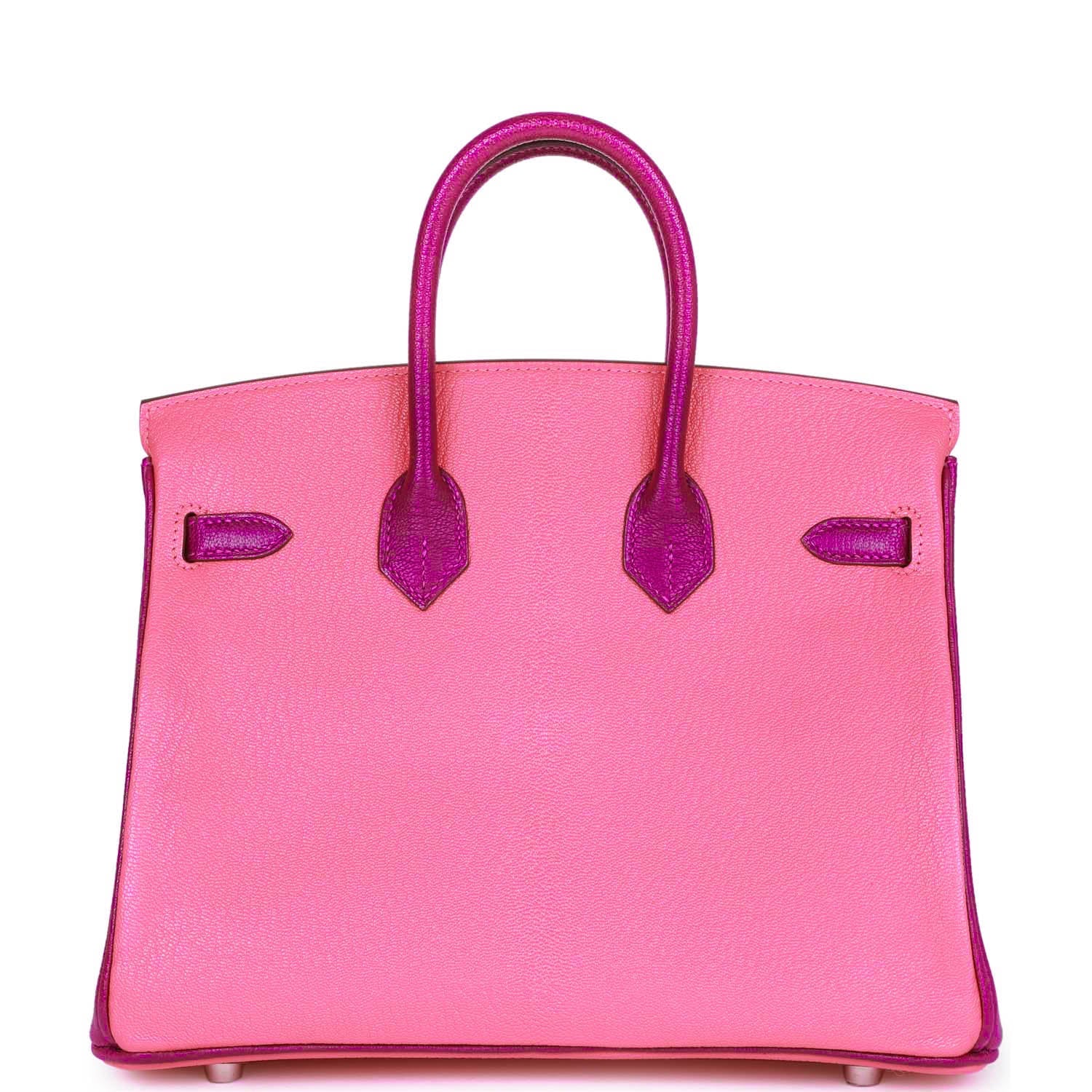 Replicate Hermes Special Order (HSS) Birkin 25 Rose Lipstick and Anemone Chèvre Palladium Hardware(1:1 replica)