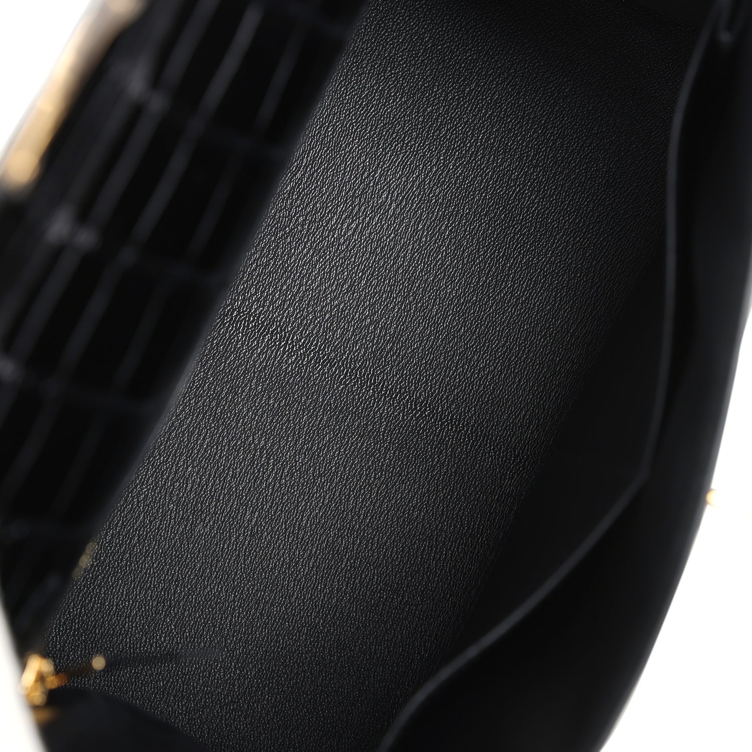 Replicate Hermes Kelly Sellier 28 Black Shiny Alligator Gold Hardware(1:1 replica)