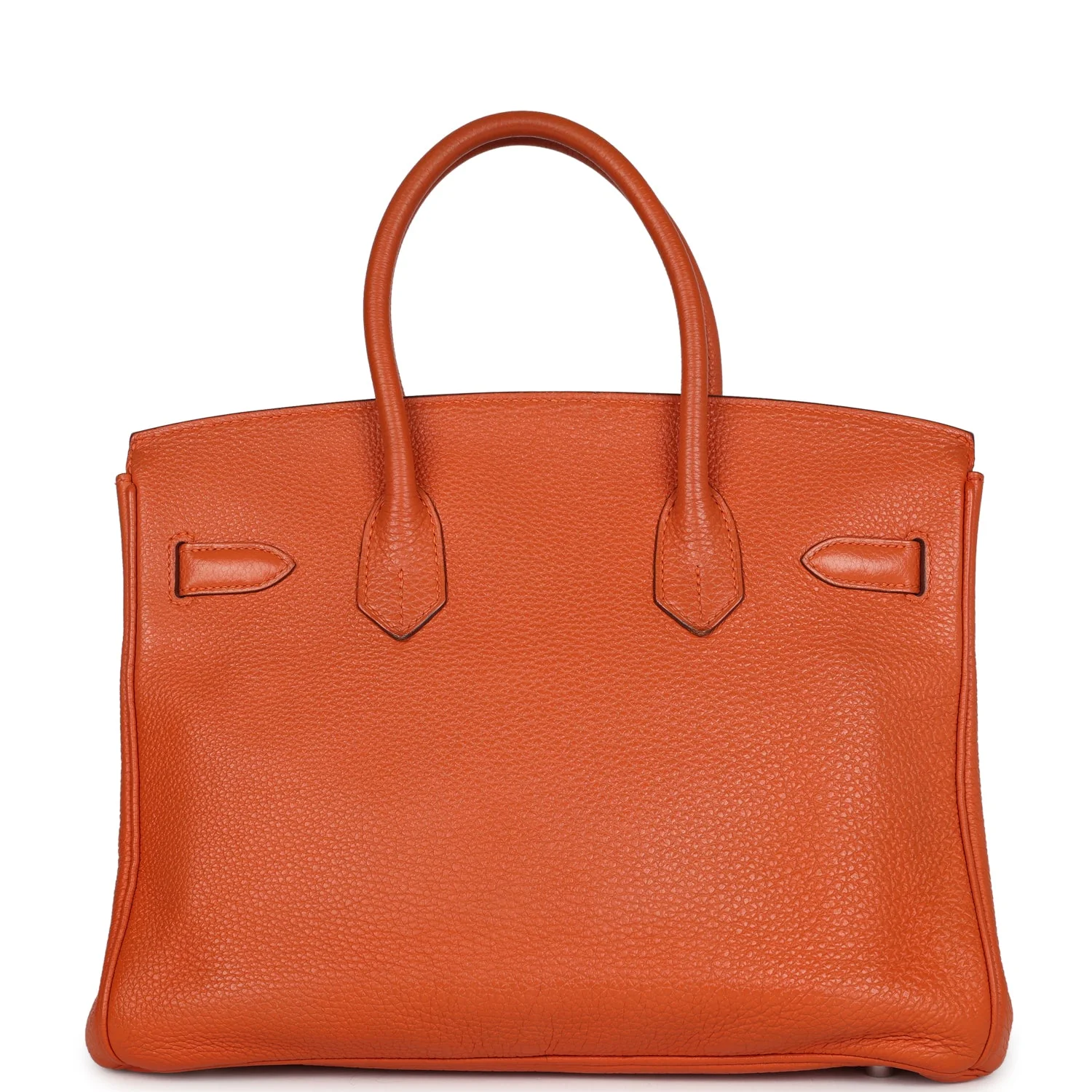 Replicate Hermes Birkin 30 Orange Togo Palladium Hardware(1:1 replica)