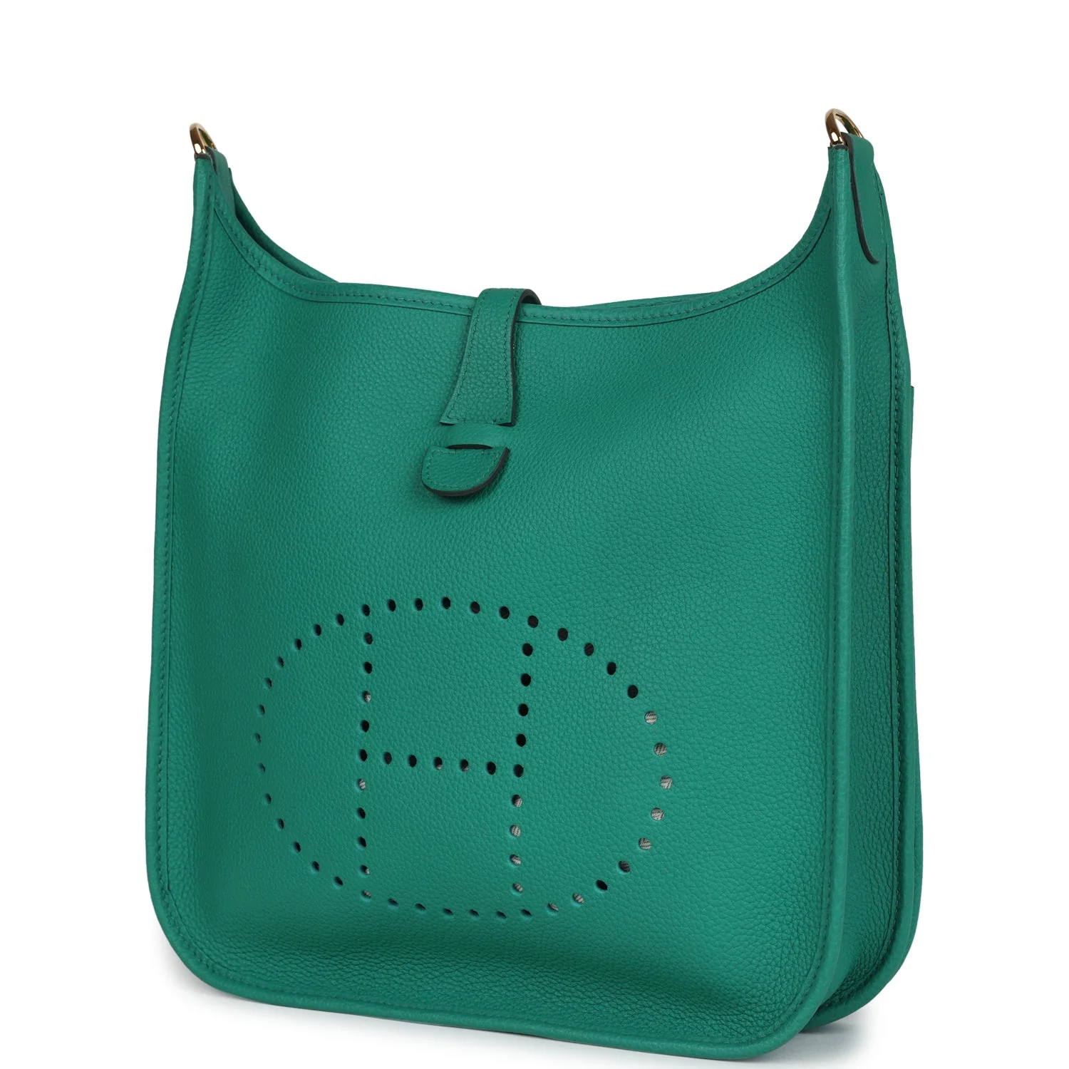 Replicate Hermes Evelyne III PM Vert Jade Clemence Gold Hardware(1:1 replica)