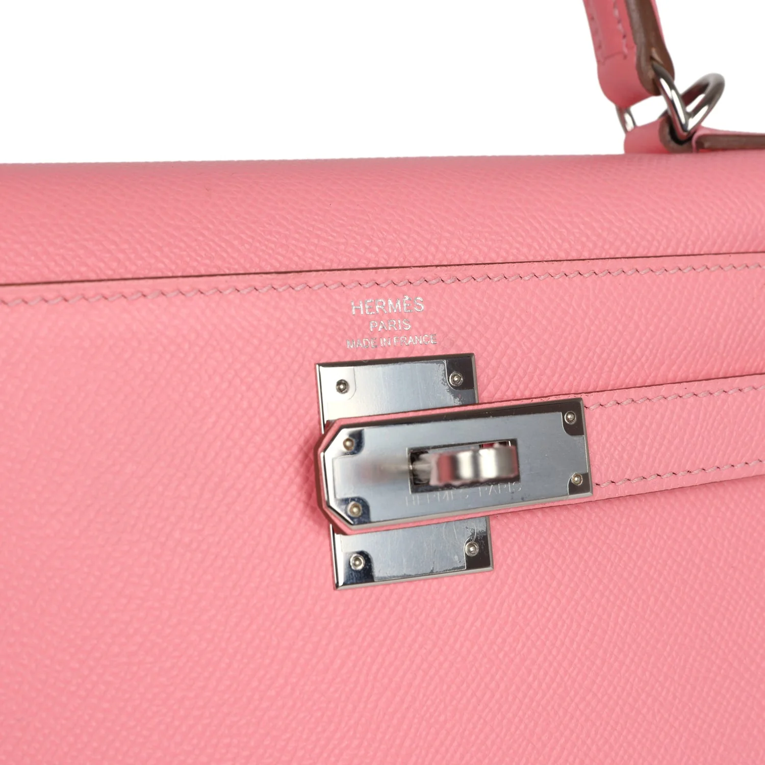 Replicate Hermes Kelly Sellier 28 Rose Confetti Epsom Palladium Hardware(1:1 replica)
