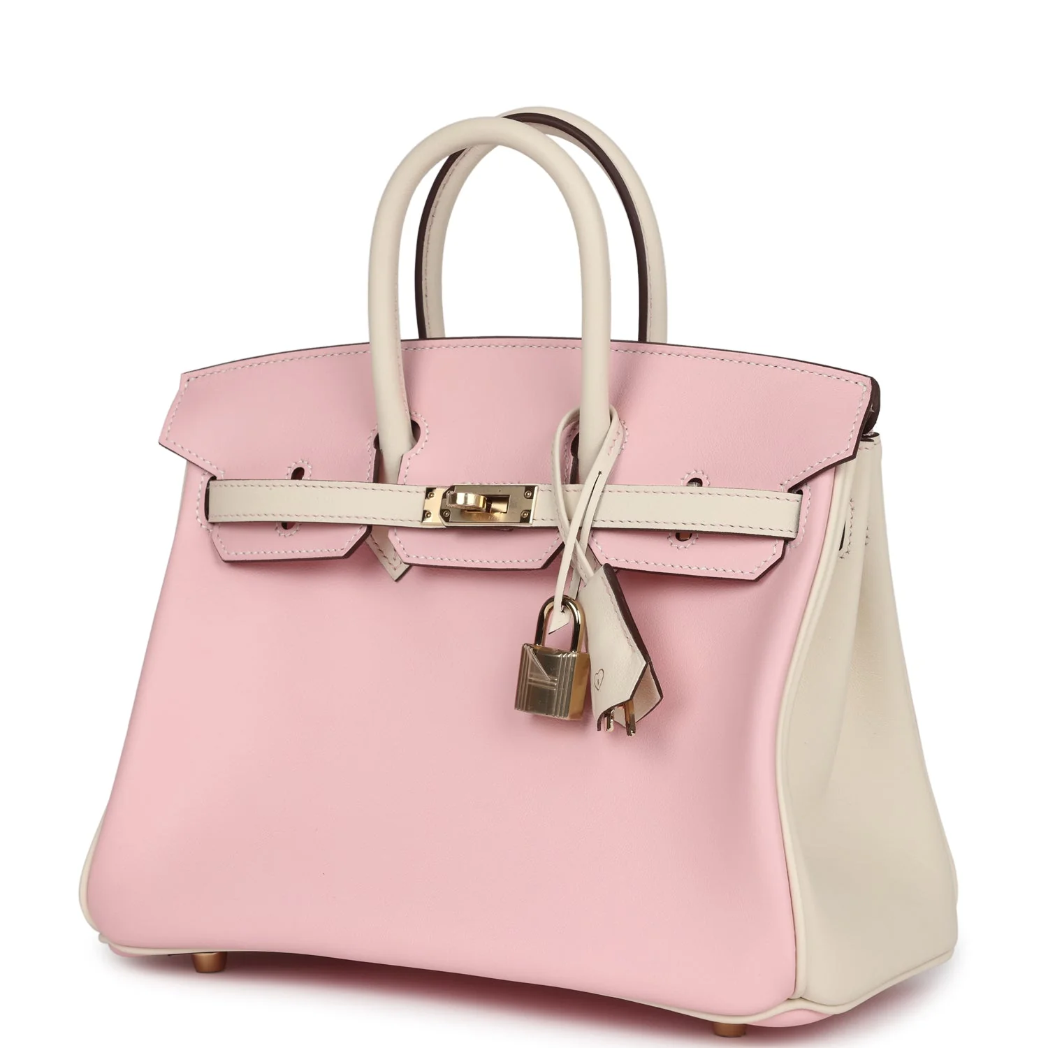 Replicate Hermes Special Order (HSS) Birkin 25 Rose Sakura and Nata Swift Permabrass Hardware(1:1 replica)
