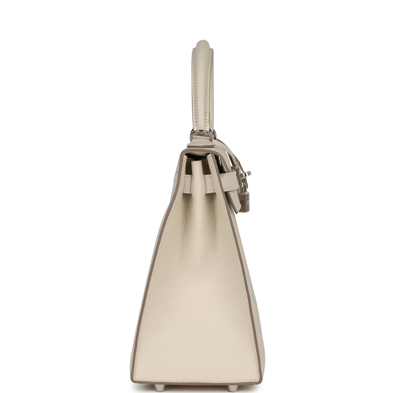 Replicate Hermes Kelly Sellier 28 Craie Epsom Palladium Hardware(1:1 replica)