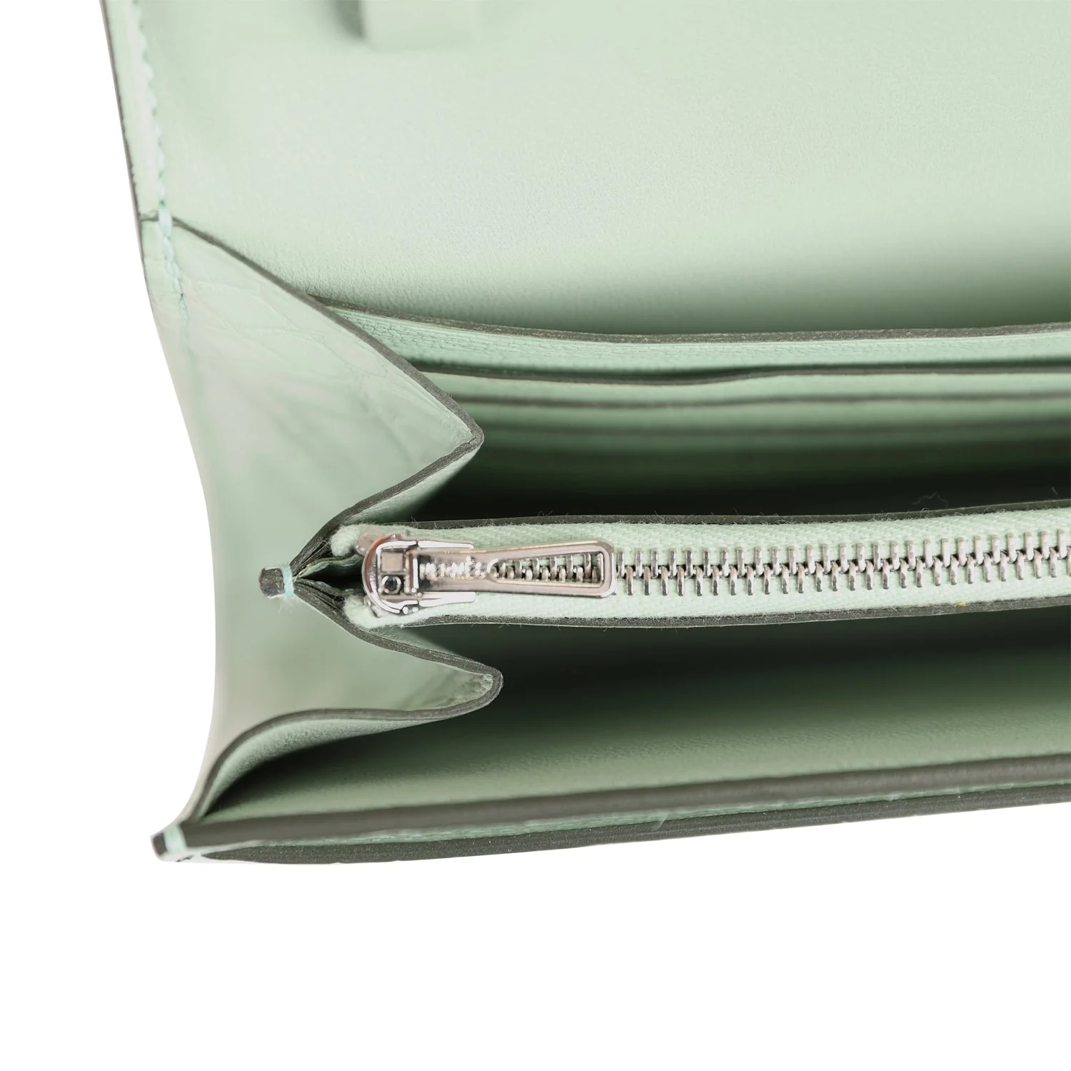 Replicate Hermes Constance Wallet To Go Vert D'eau Matte Alligator Palladium Hardware(1:1 replica)