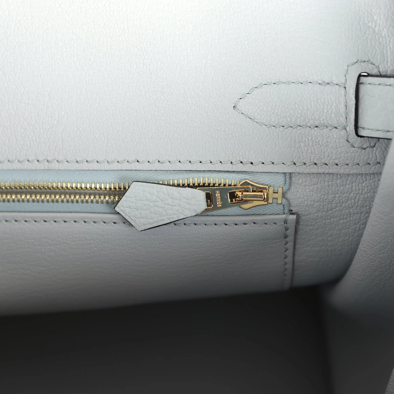 Replicate Hermes Birkin 30 Bleu Pale Togo Gold Hardware(1:1 replica)