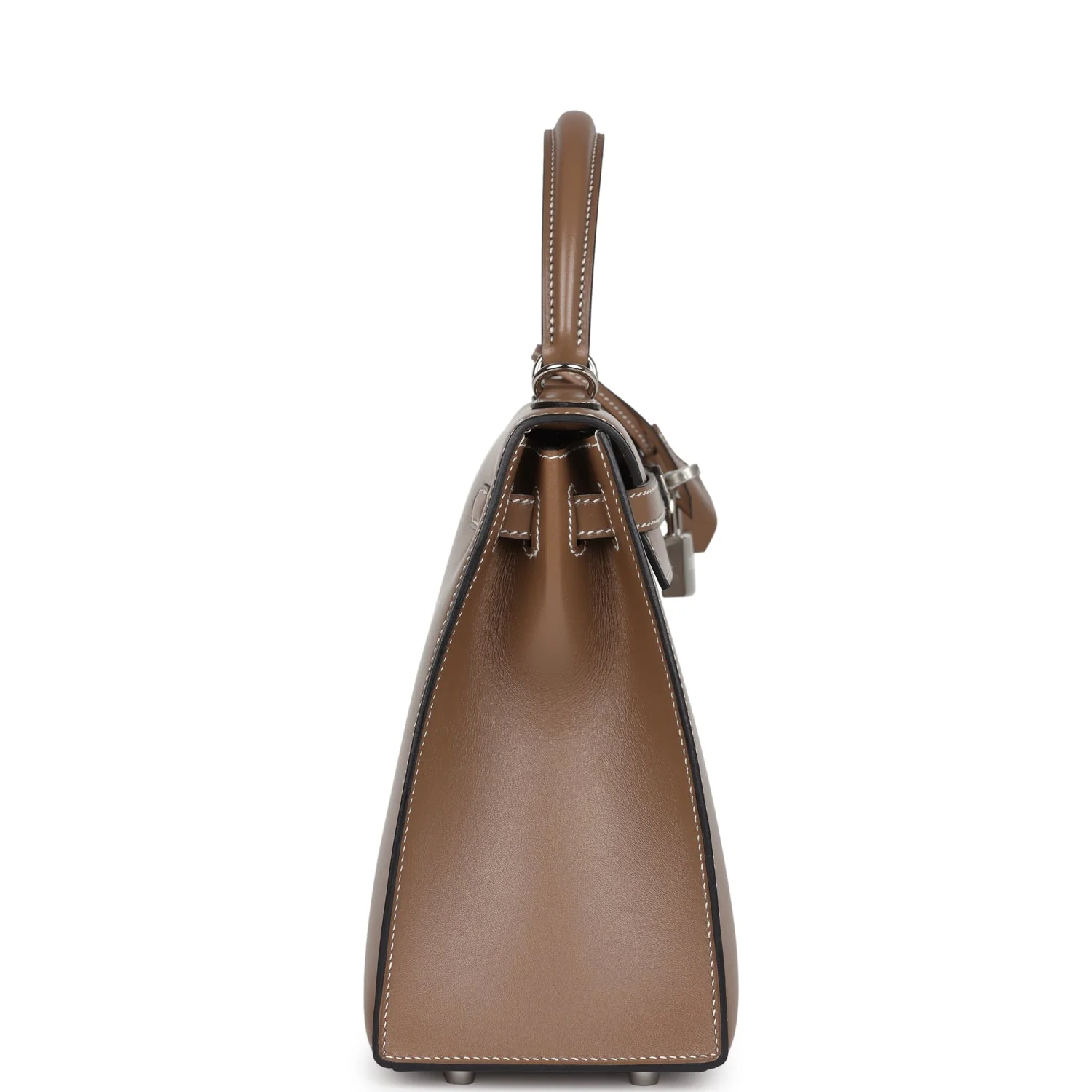 Replicate Hermes Kelly Sellier 25 Etoupe Tadelakt Palladium Hardware(1:1 replica)