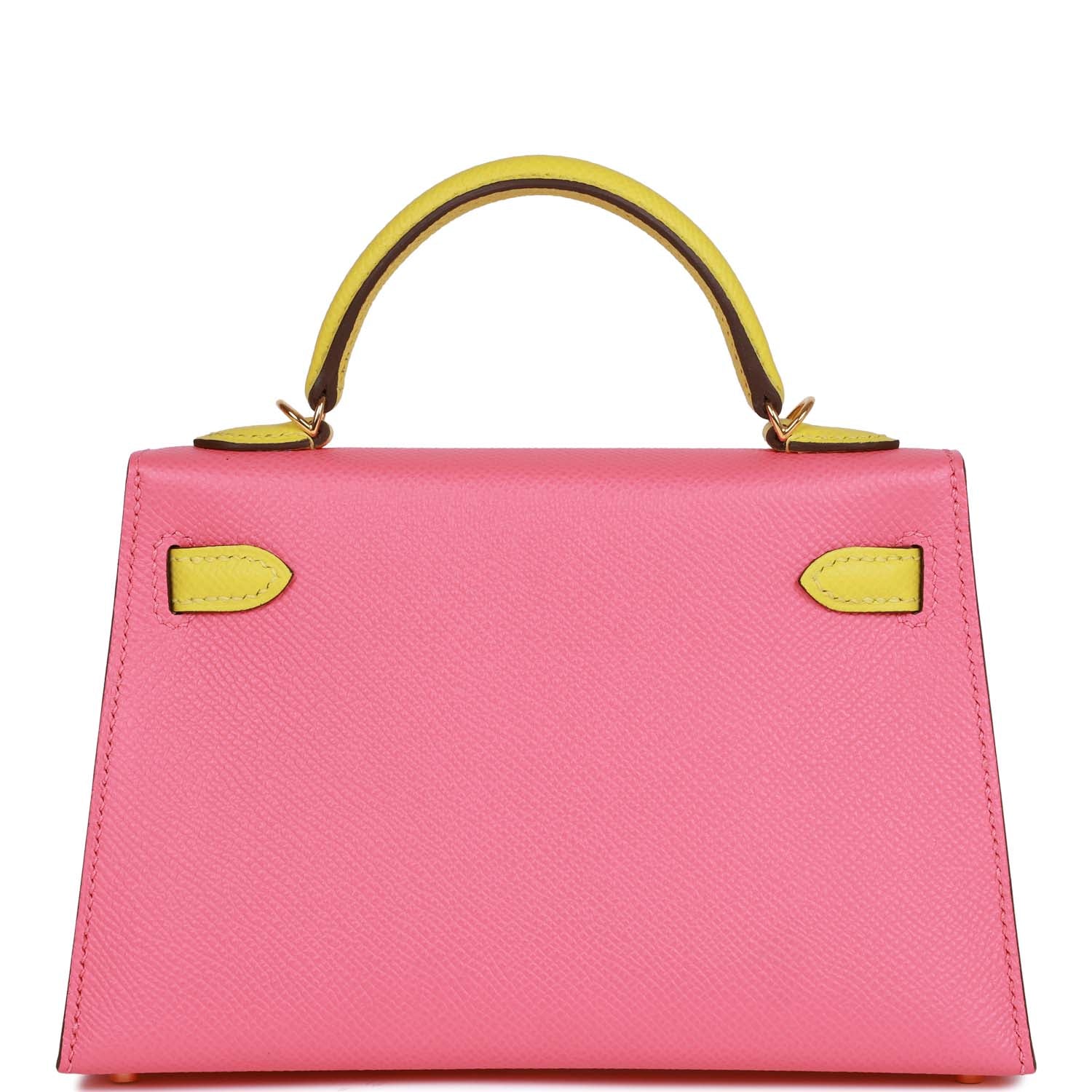 Replicate Hermes Special Order (HSS) Kelly Sellier 20 Rose Azalee and Lime Epsom Gold Hardware(1:1 replica)