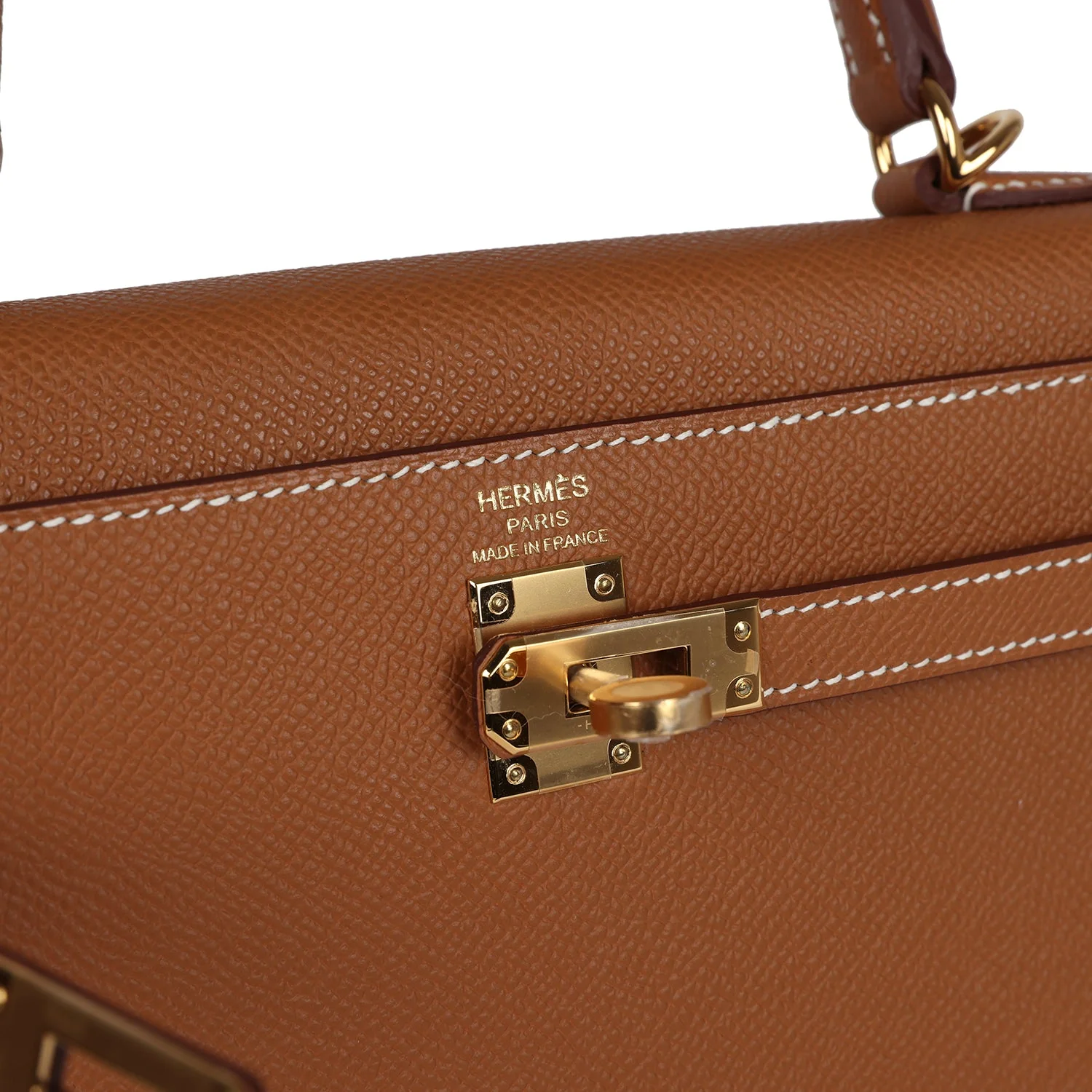 Replicate Hermes Kelly Sellier 25 Gold Epsom Gold Hardware(1:1 replica)