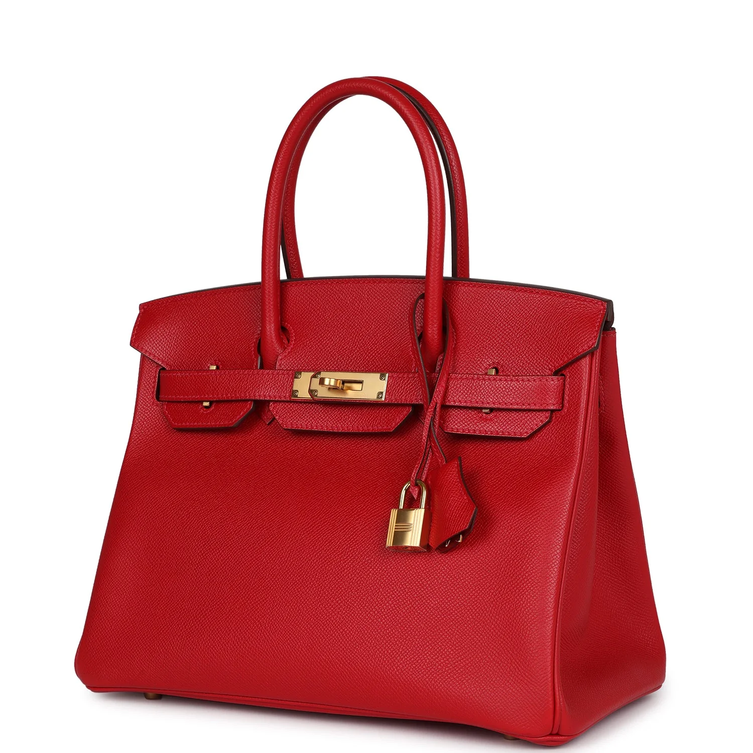 Replicate Hermes Birkin 30 Rouge Casaque Epsom Gold Hardware(1:1 replica)