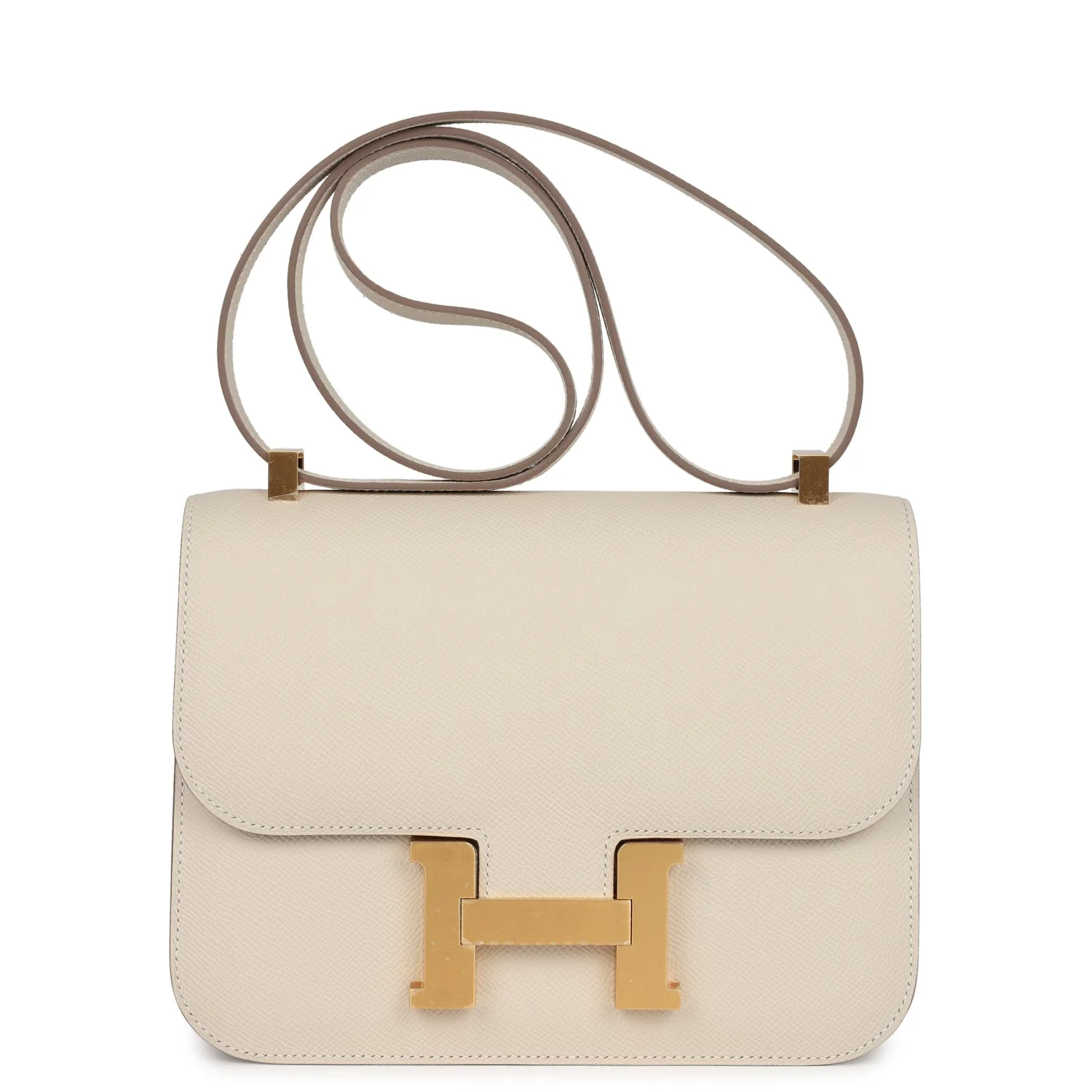 Replicate Hermes Constance 1-24 Craie Epsom Brushed Gold Hardware(1:1 replica)