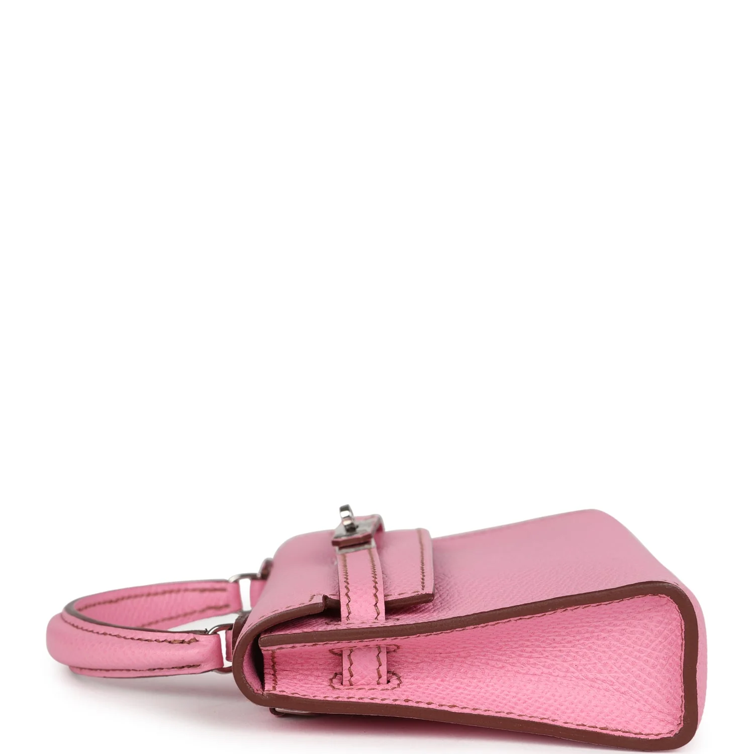 Replicate Hermes Micro Kelly 15 Bubblegum Epsom Palladium Hardware(1:1 replica)