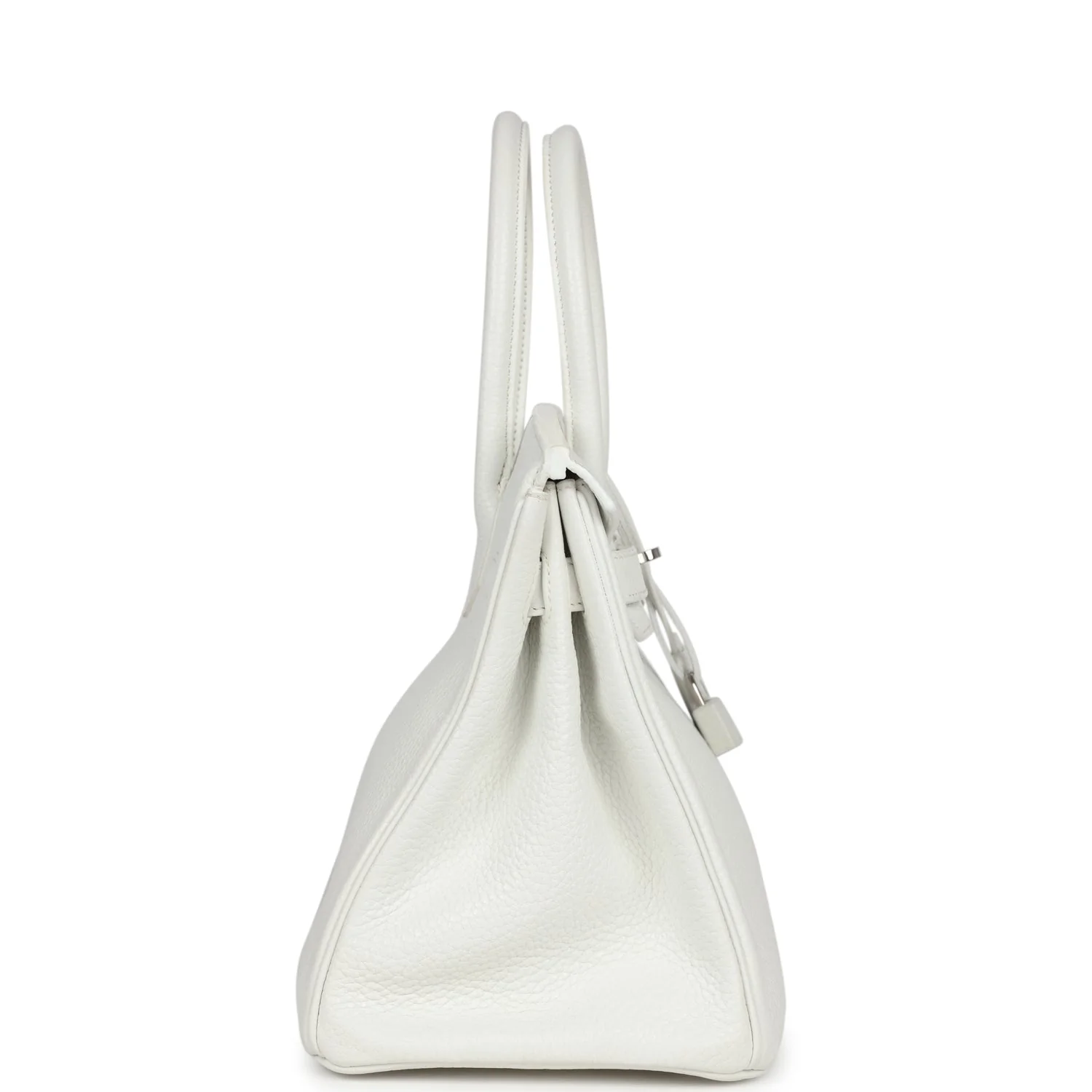 Replicate Hermes Birkin 30 White Clemence Palladium Hardware(1:1 replica)