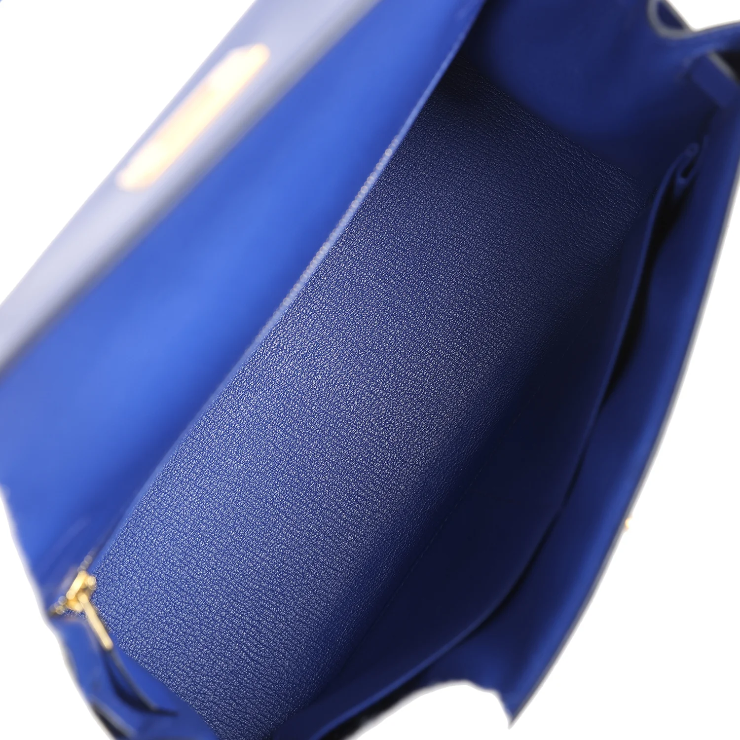 Replicate Hermes Kelly Sellier 28 Bleu Electric Tadelakt Gold Hardware(1:1 replica)