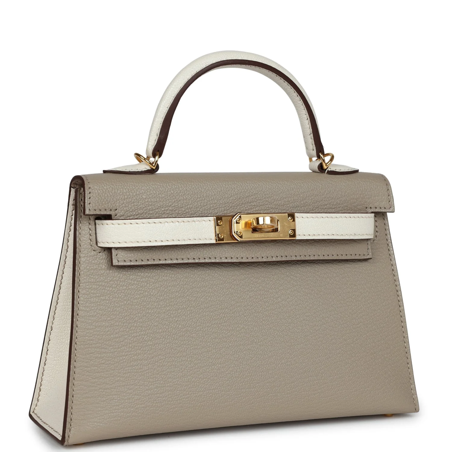Replicate Hermes Special Order (HSS) Kelly 20 Gris Tourterelle and Nata Chevre Gold Hardware(1:1 replica)