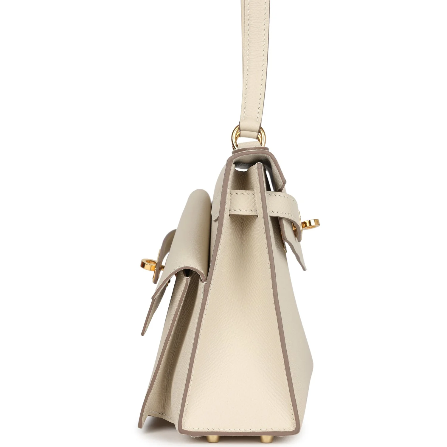 Replicate Hermes Kelly Sellier en Desordre 20 Craie Epsom Gold Hardware(1:1 replica)