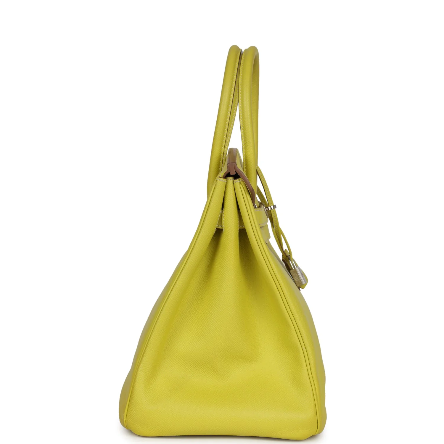 Replicate Hermes Birkin 35 Lime Candy Epsom Palladium Hardware(1:1 replica)