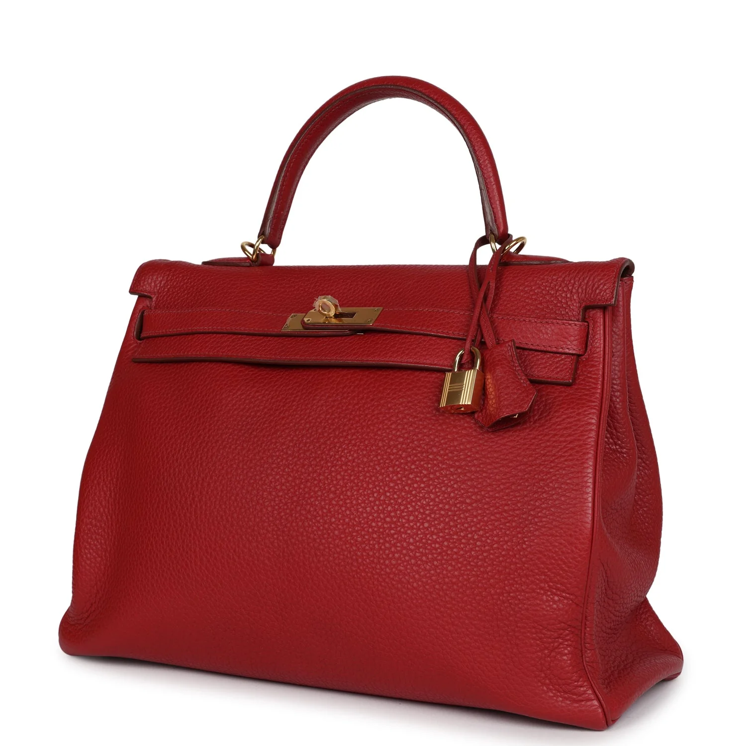 Replicate Hermes Kelly 35 Rouge Garance Clemence Gold Hardware(1:1 replica)