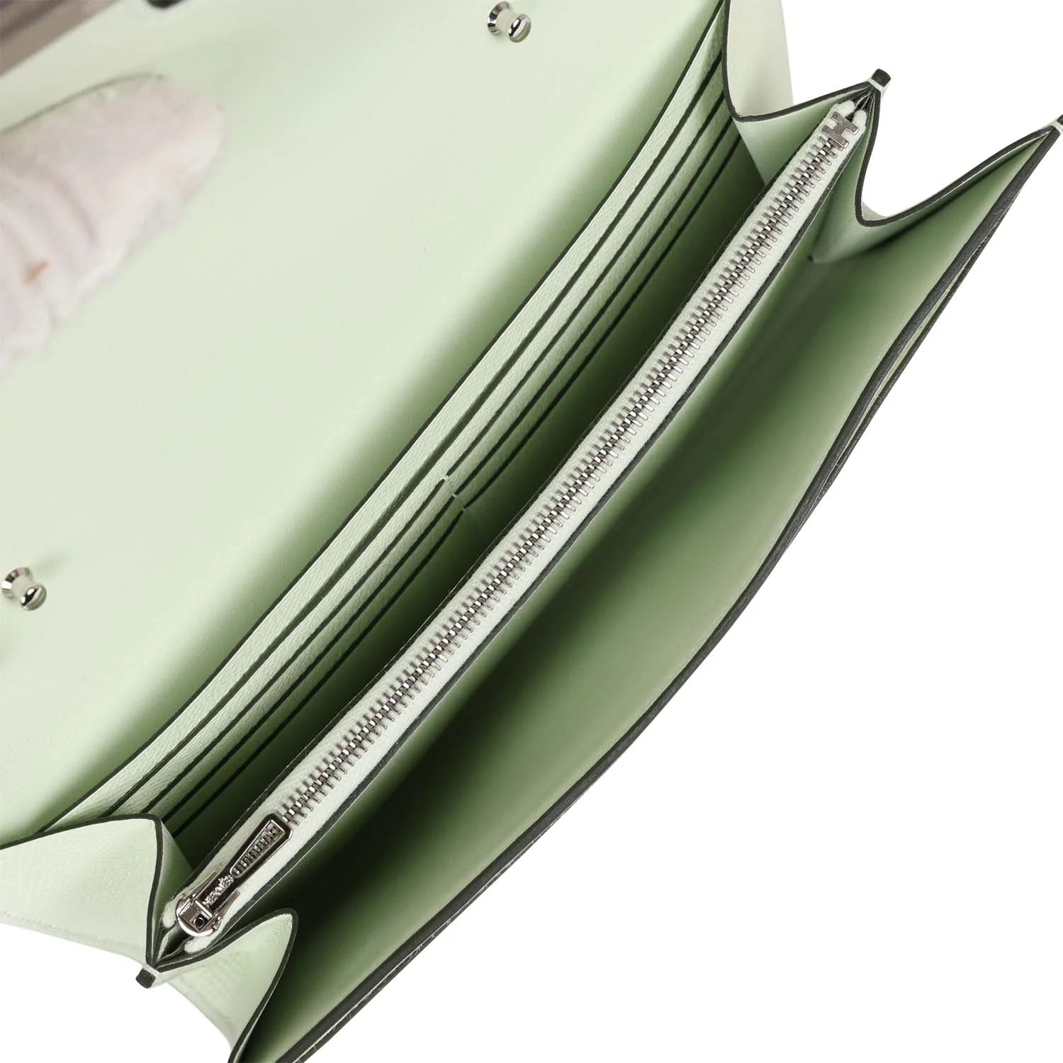 Replicate Hermes Constance Wallet To Go Vert Fizz Epsom Palladium Hardware(1:1 replica)