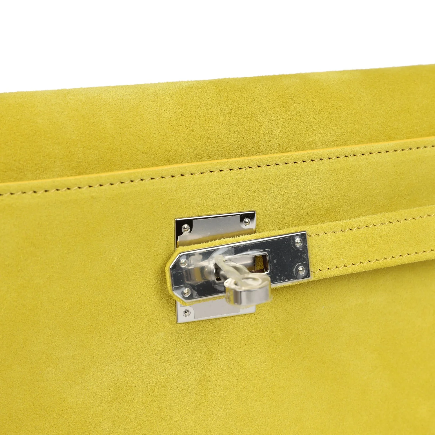 Replicate Hermes Kelly Elan Jaune De Naples Doblis Palladium Hardware(1:1 replica)