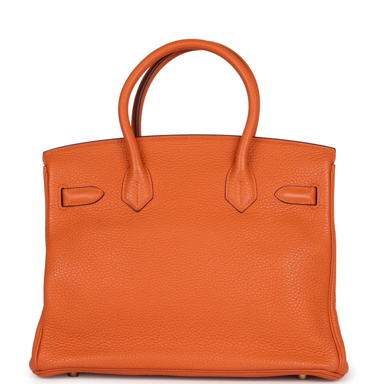 Replicate Hermes Birkin 30 Orange Togo Gold Hardware(1:1 replica)