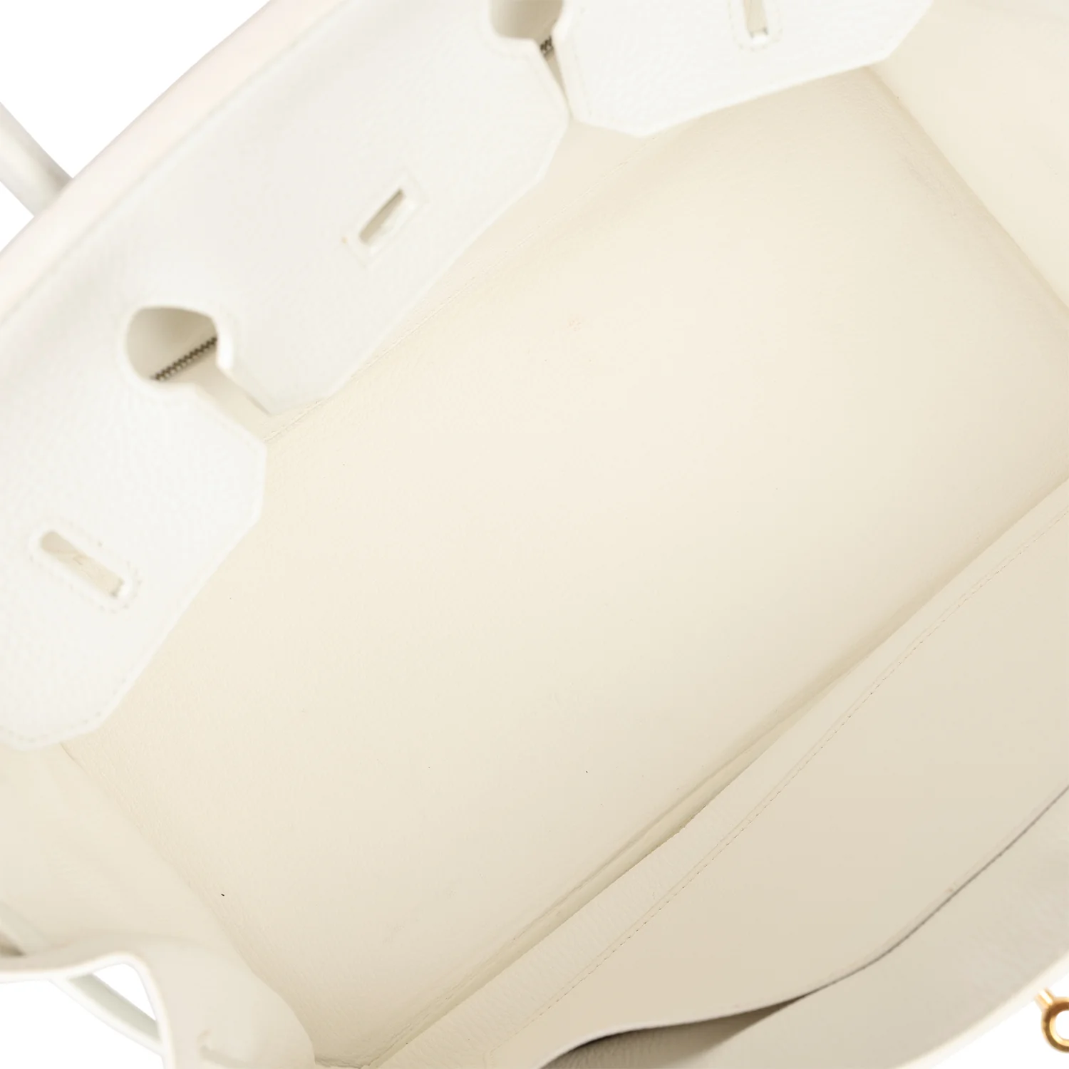 Replicate Hermes Birkin 35 White Clemence Gold Hardware(1:1 replica)