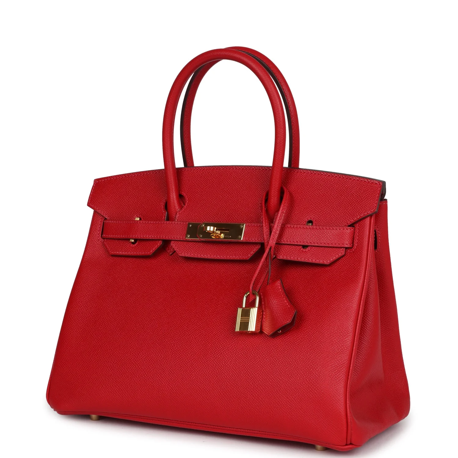 Replicate Hermes Birkin 30 Rouge Casaque Epsom Gold Hardware(1:1 replica)