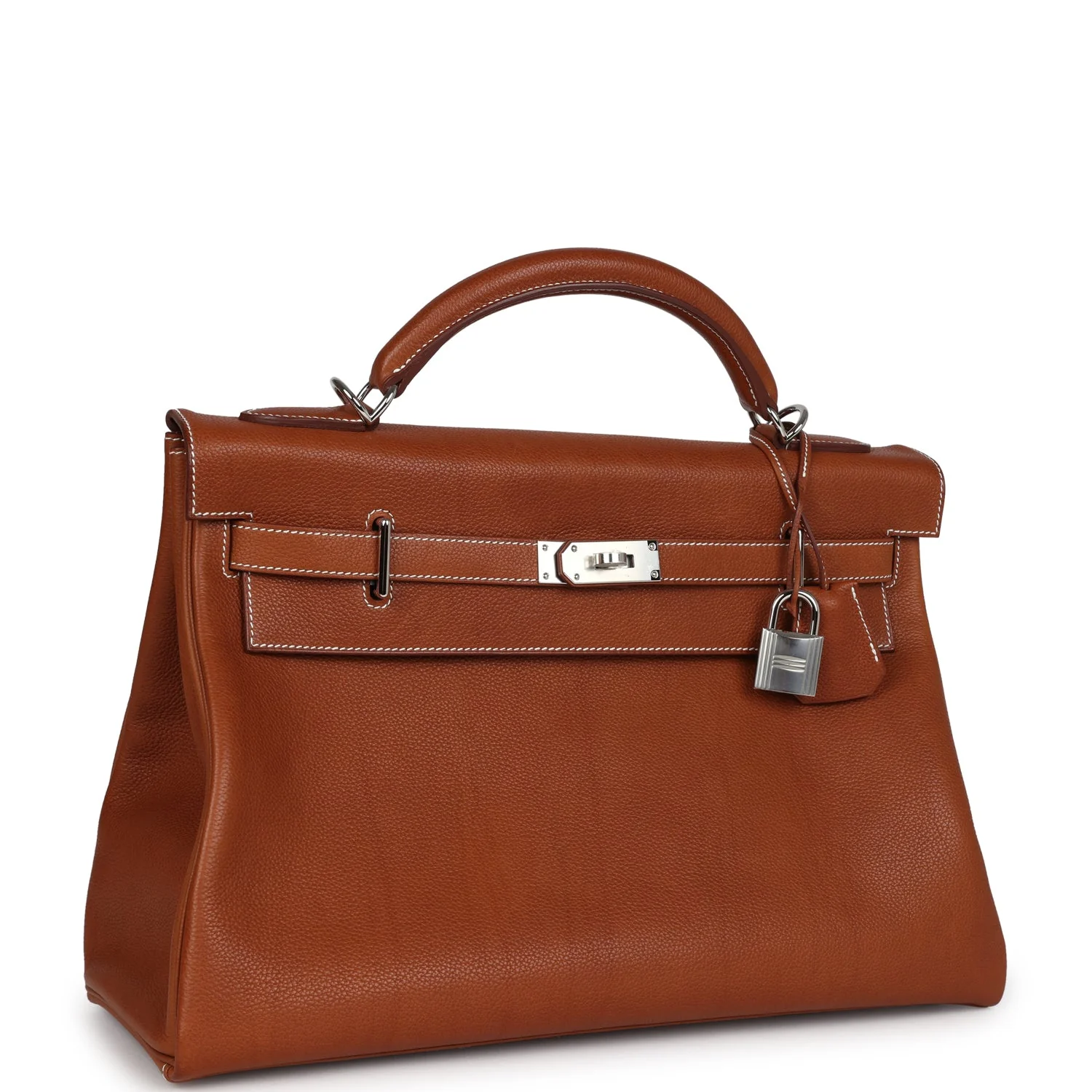 Replicate Hermes Kelly 42 Maxi Gold Togo Palladium Hardware(1:1 replica)