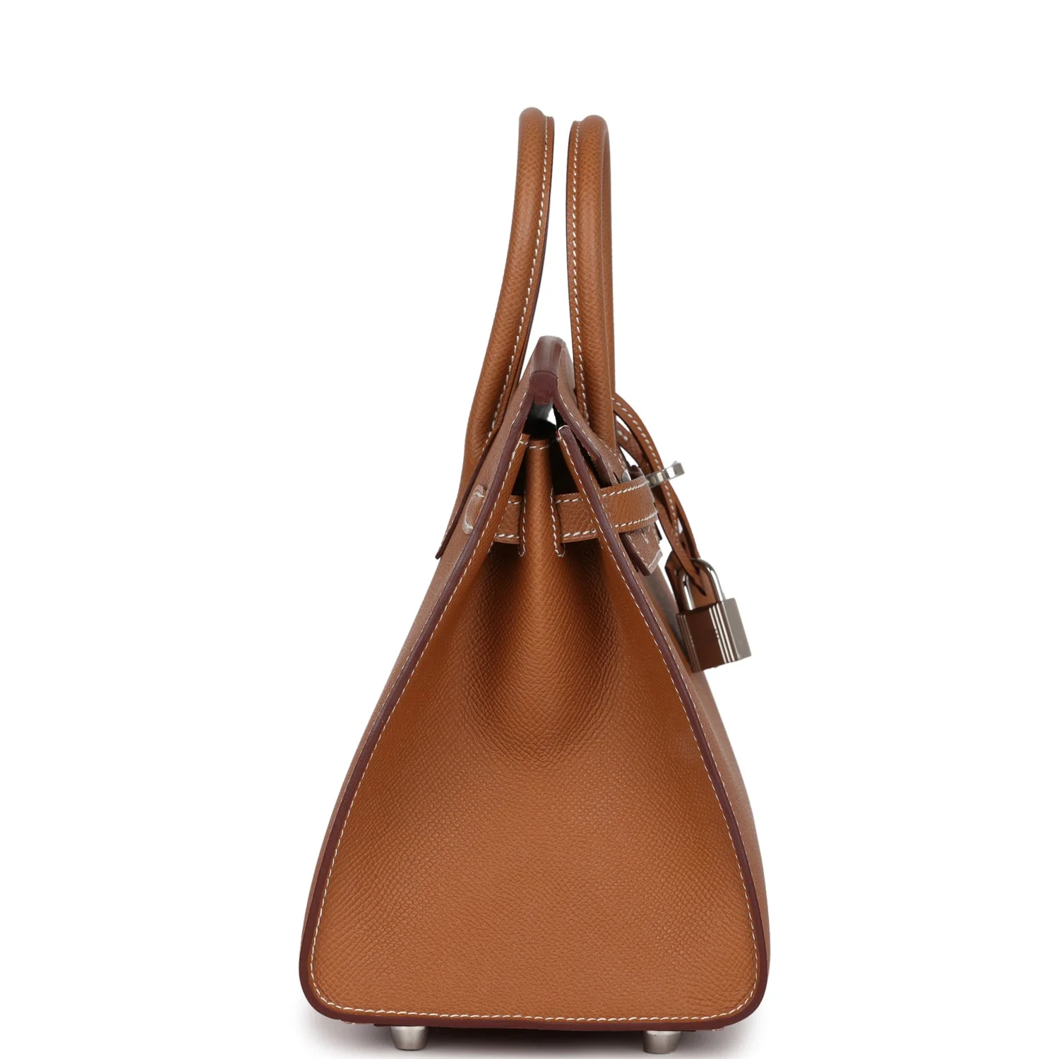 Replicate Hermes Birkin Sellier 25 Gold Epsom Palladium Hardware(1:1 replica)