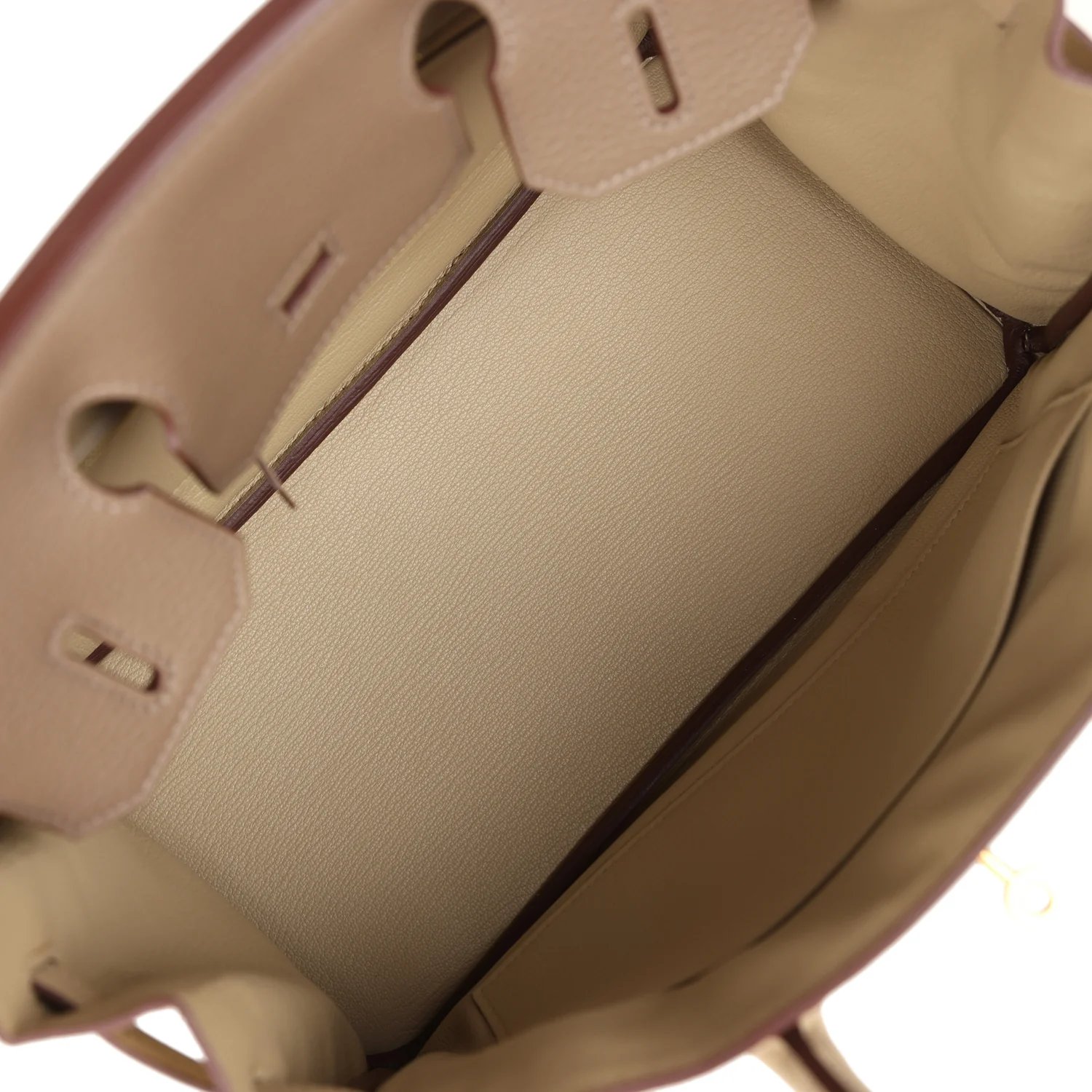 Replicate Hermes Special Order (HSS) Birkin 30 Bi-Color Gris Tourterelle and Etoupe Clemence Brushed Gold Hardware(1:1 replica)