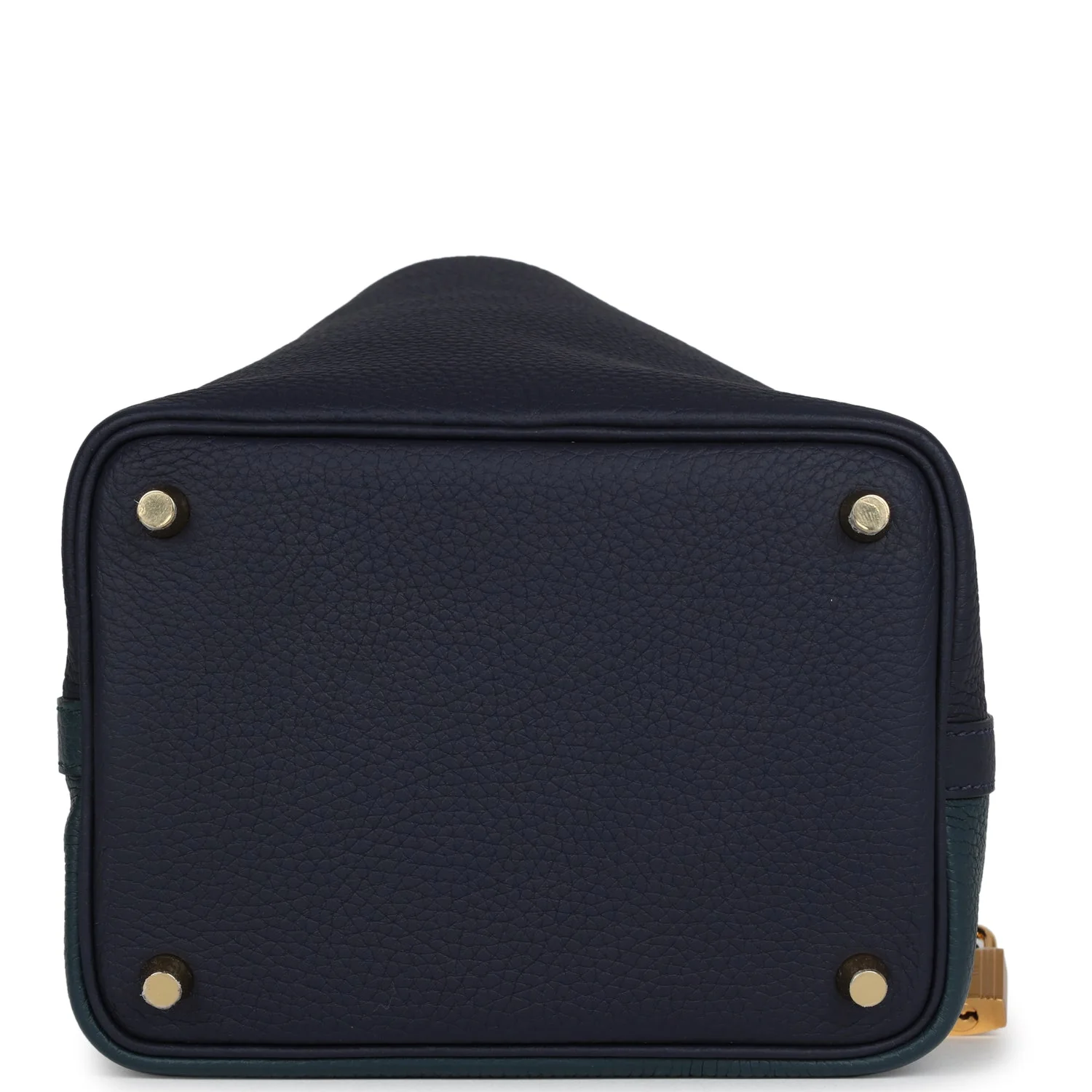 Replicate Hermes Picotin Lock 18 Casaque Bleu Nuit and Vert Cypress Clemence Gold Hardware(1:1 replica)