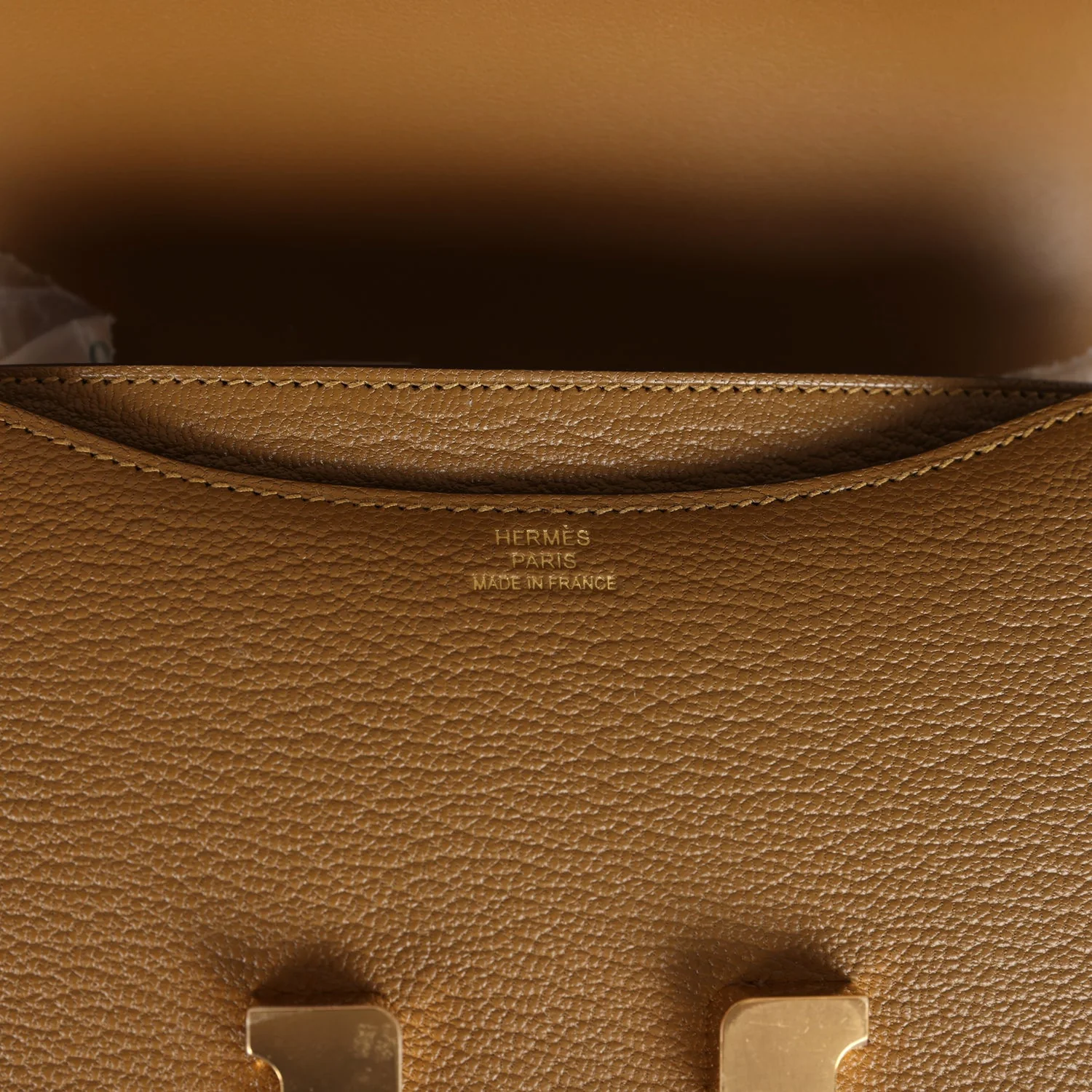 Replicate Hermes Constance 18 Kraft Chevre Gold Hardware(1:1 replica)