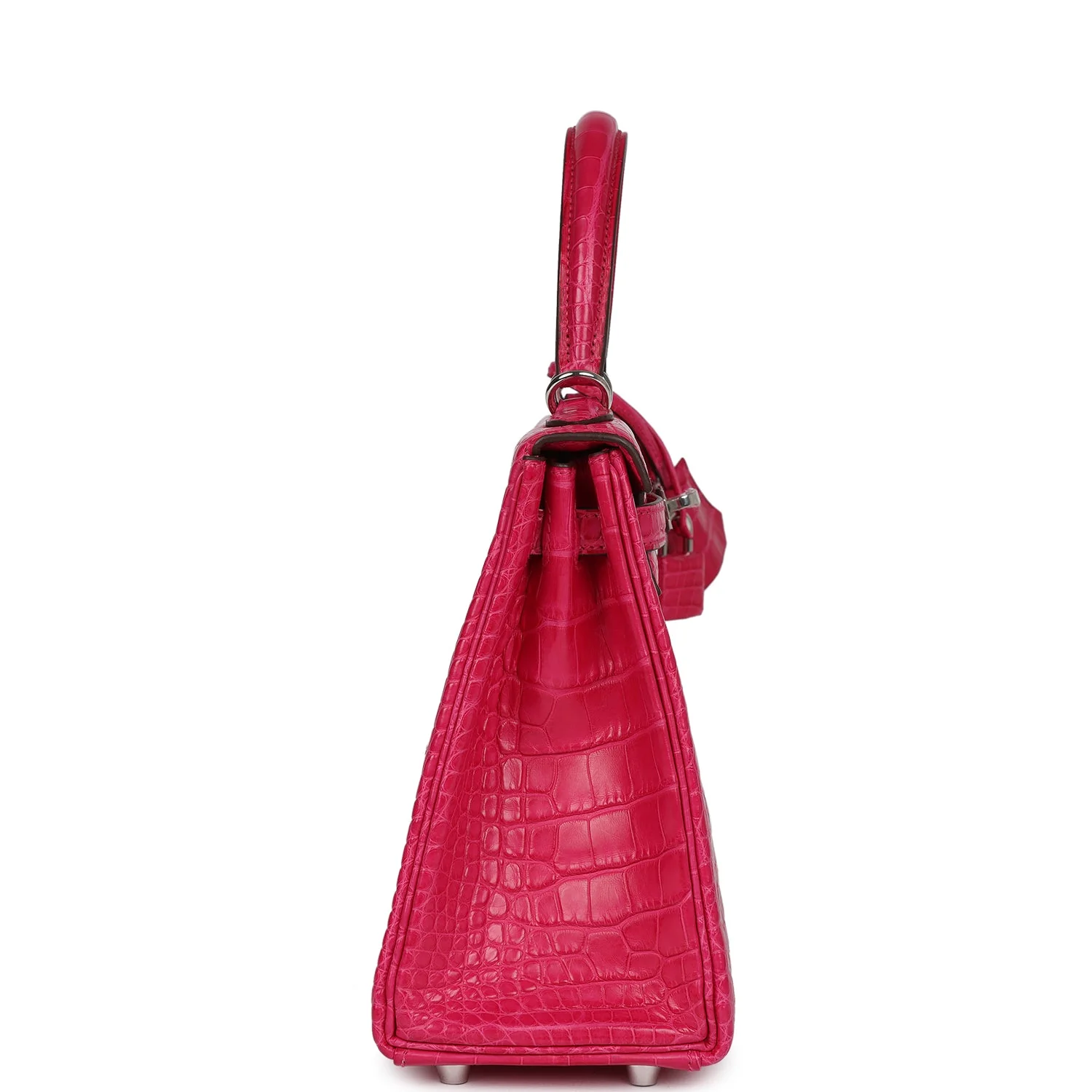 Replicate Hermes Kelly Retourne 25 Framboise Matte Alligator Palladium Hardware(1:1 replica)