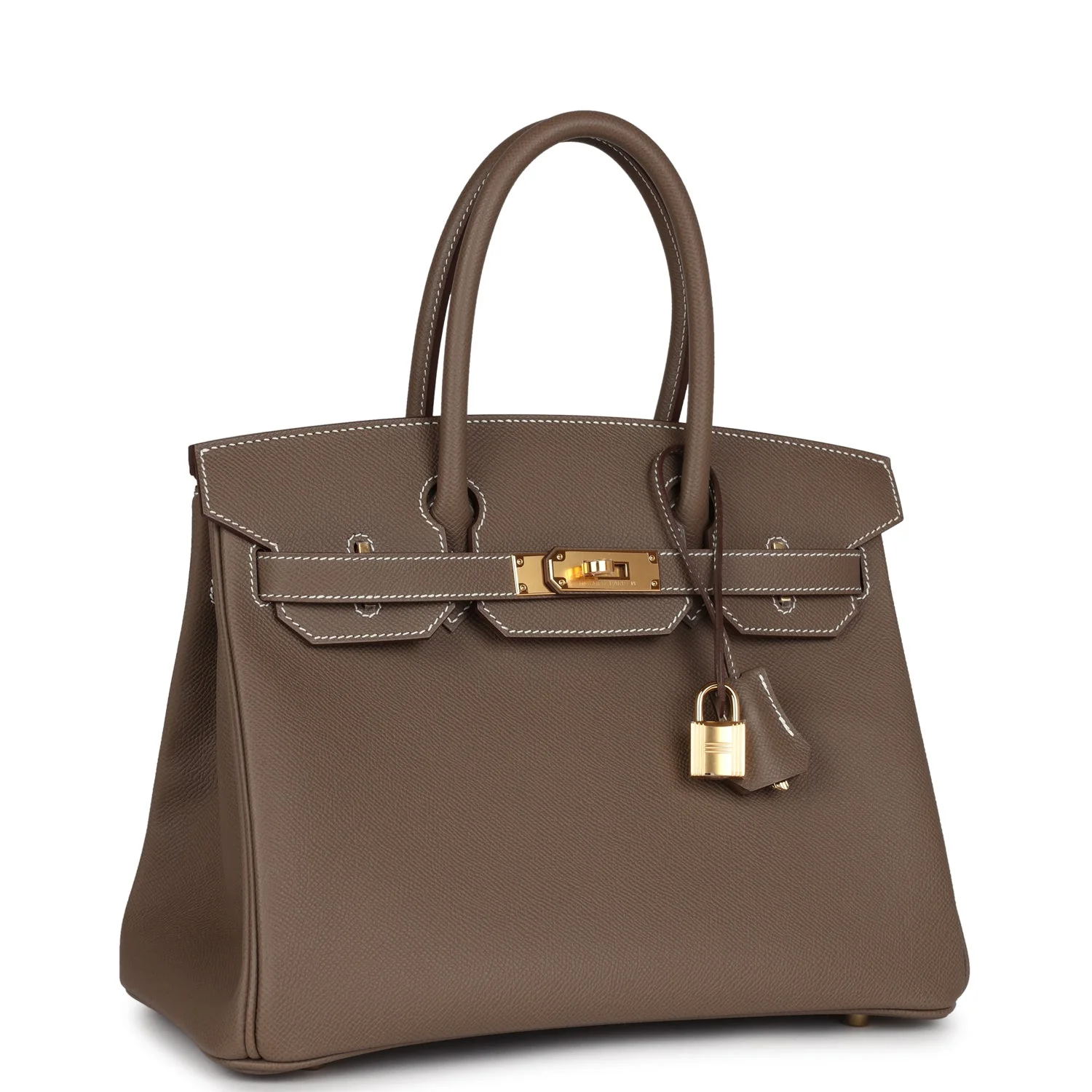 Replicate Hermes Birkin 30 Etoupe Epsom Gold Hardware(1:1 replica)