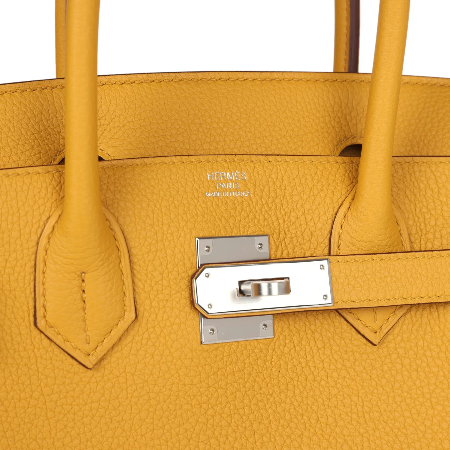 Replicate Hermes Birkin 30 Jaune Ambre Togo Palladium Hardware(1:1 replica)