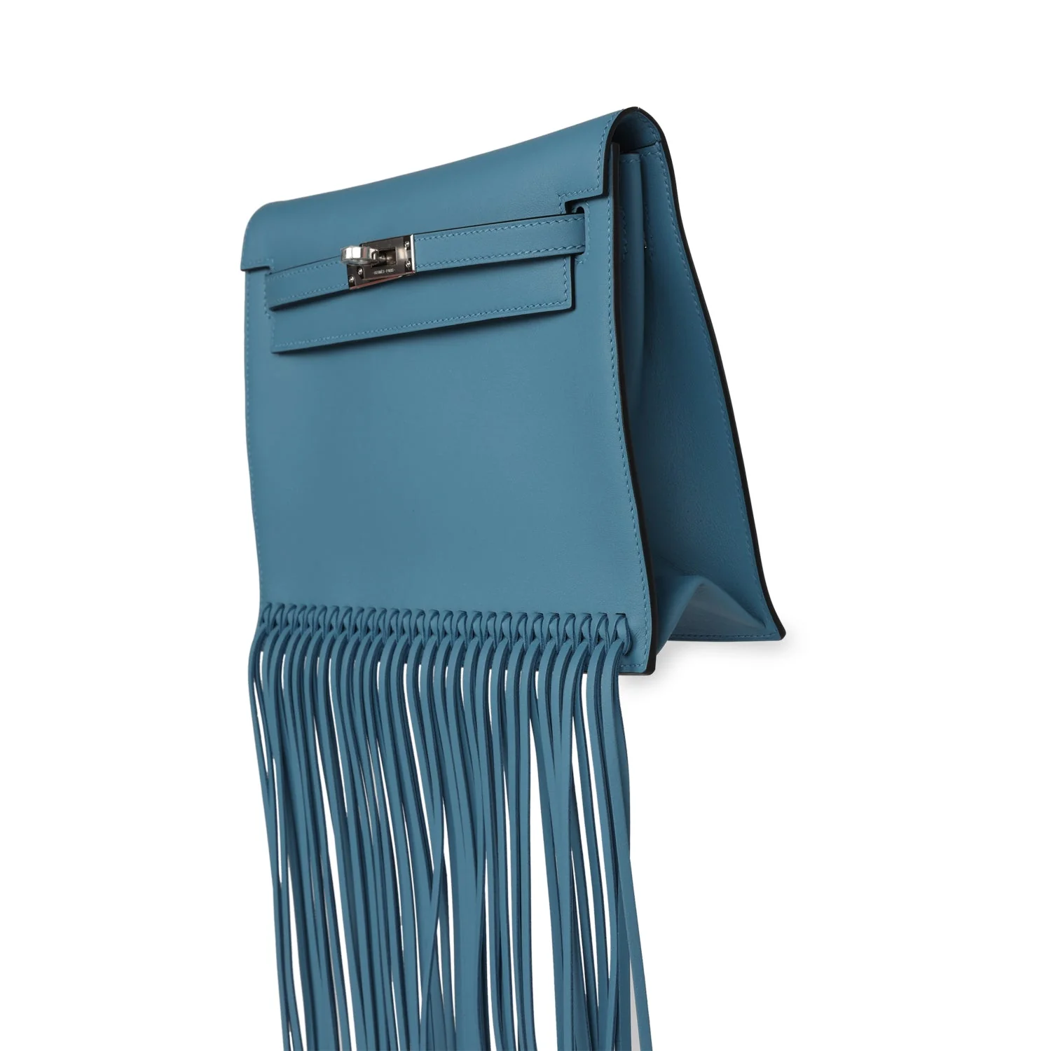 Replicate Hermes Kelly Danse Anate Blue Jean Swift Palladium Hardware(1:1 replica)