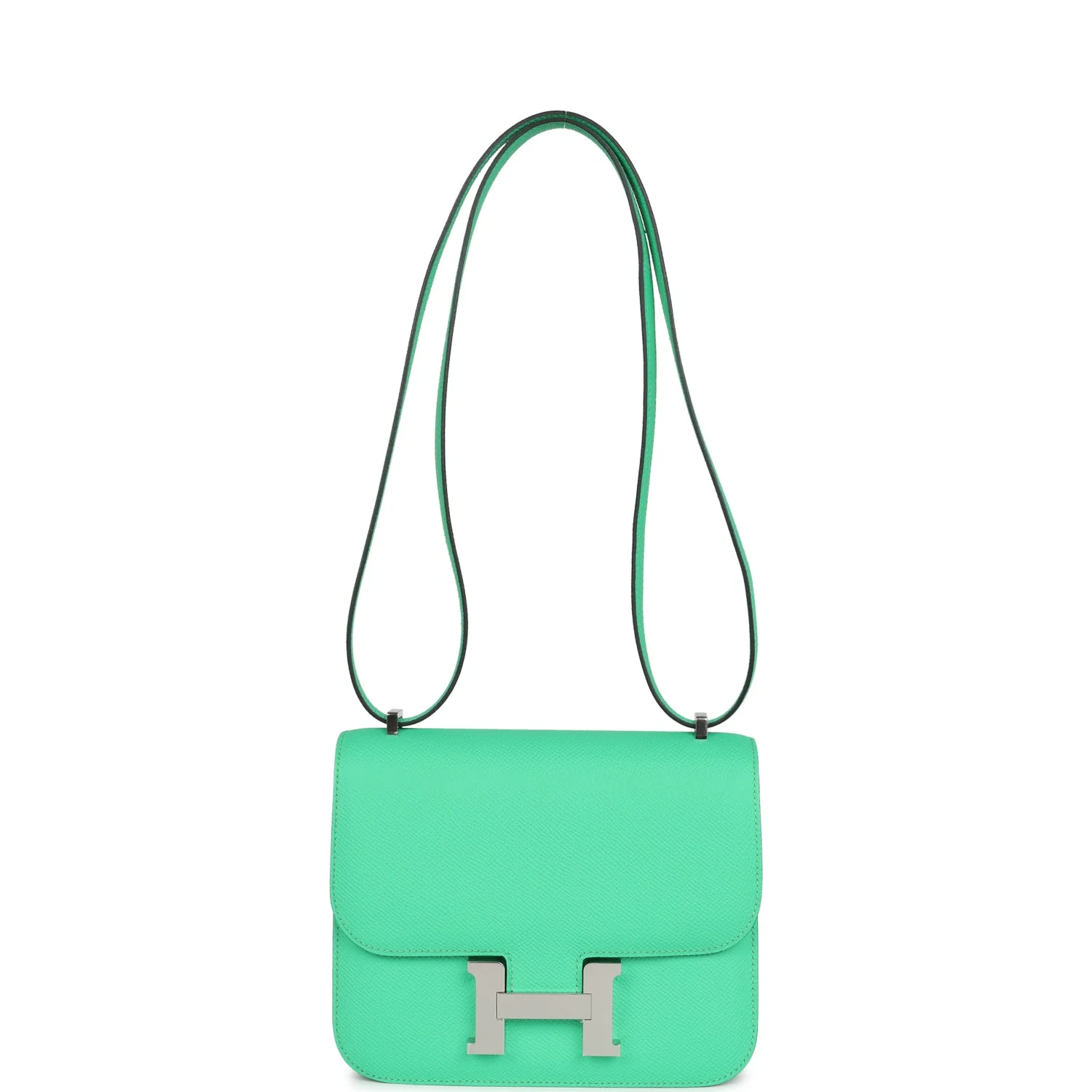 Replicate Hermes Constance 18 Vert Comics Epsom Palladium Hardware(1:1 replica)