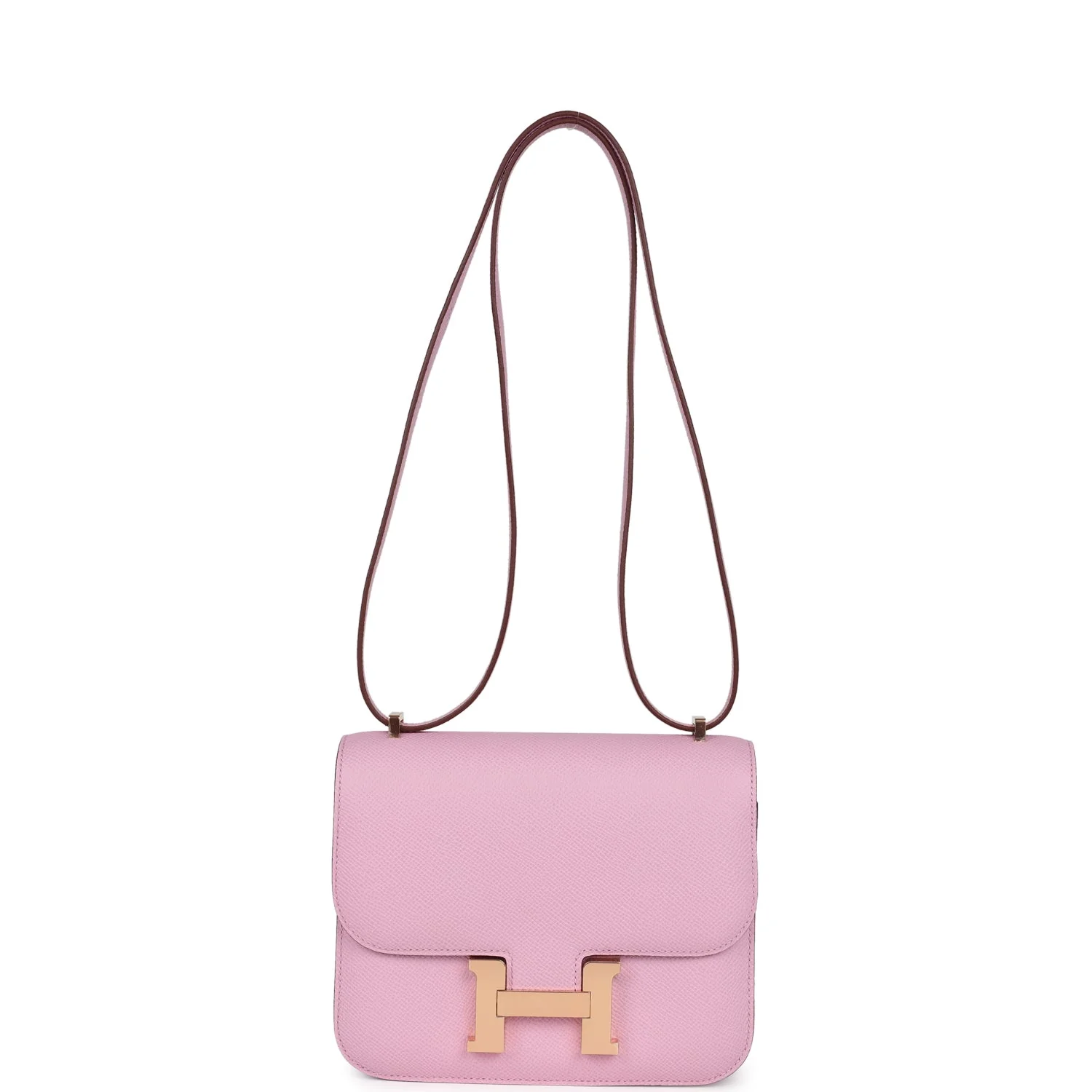 Replicate Hermes Constance 18 Mauve Sylvestre Epsom Rose Gold Hardware(1:1 replica)