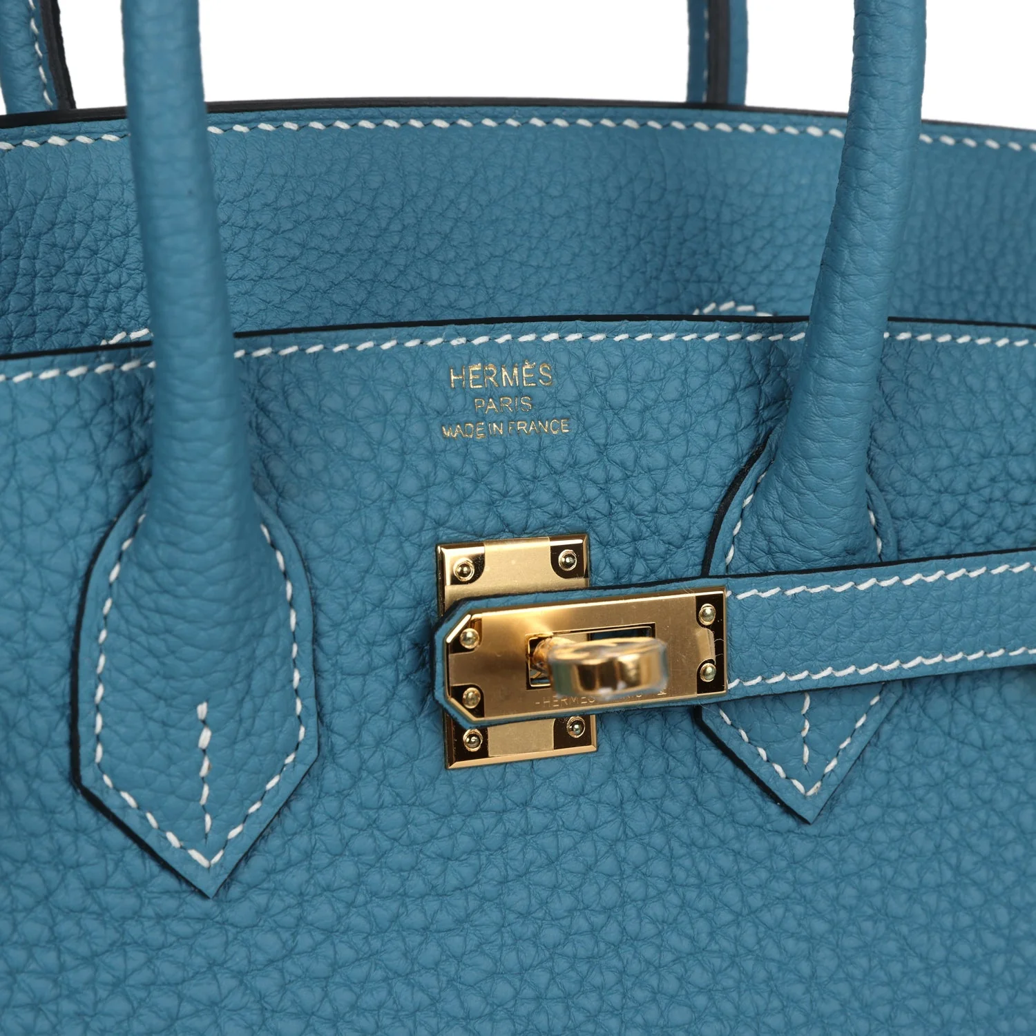 Replicate Hermes Birkin 25 Blue Jean Togo Gold Hardware(1:1 replica)
