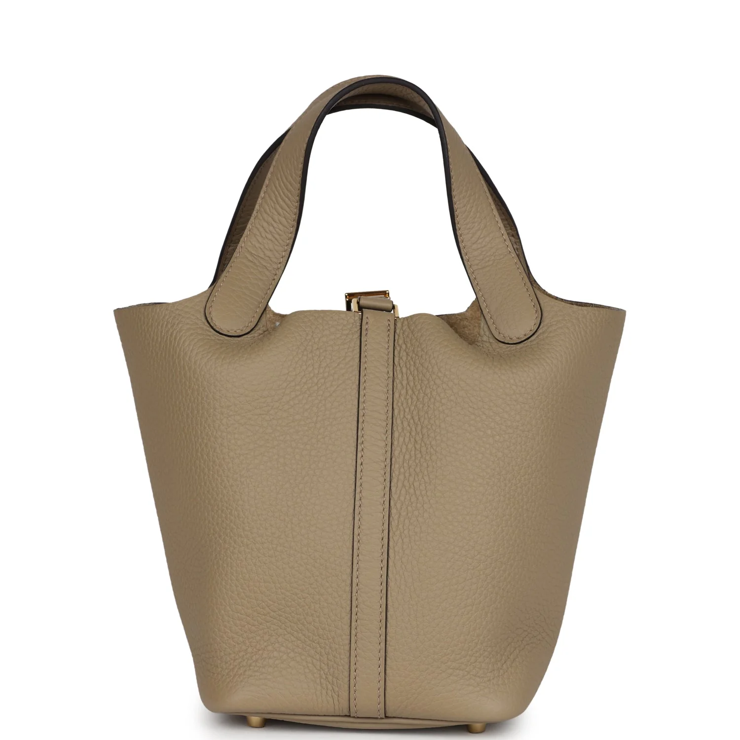 Replicate Hermes Picotin Lock 18 Beige Marfa Clemence Gold Hardware(1:1 replica)