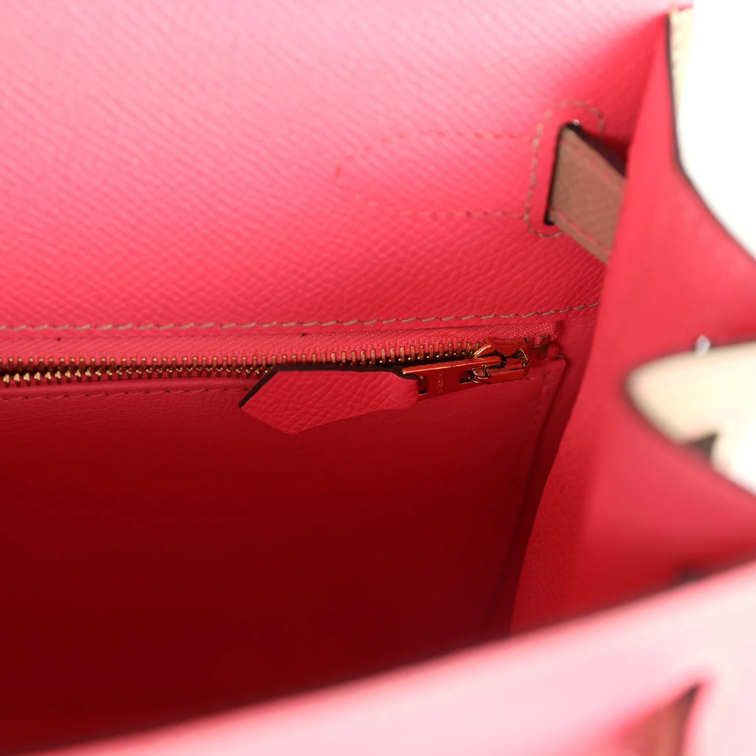 Replicate Hermes Special Order (HSS) Kelly Sellier 28 Rose Azalee and Trench Epsom Epsom Brushed Gold Hardware(1:1 replica)