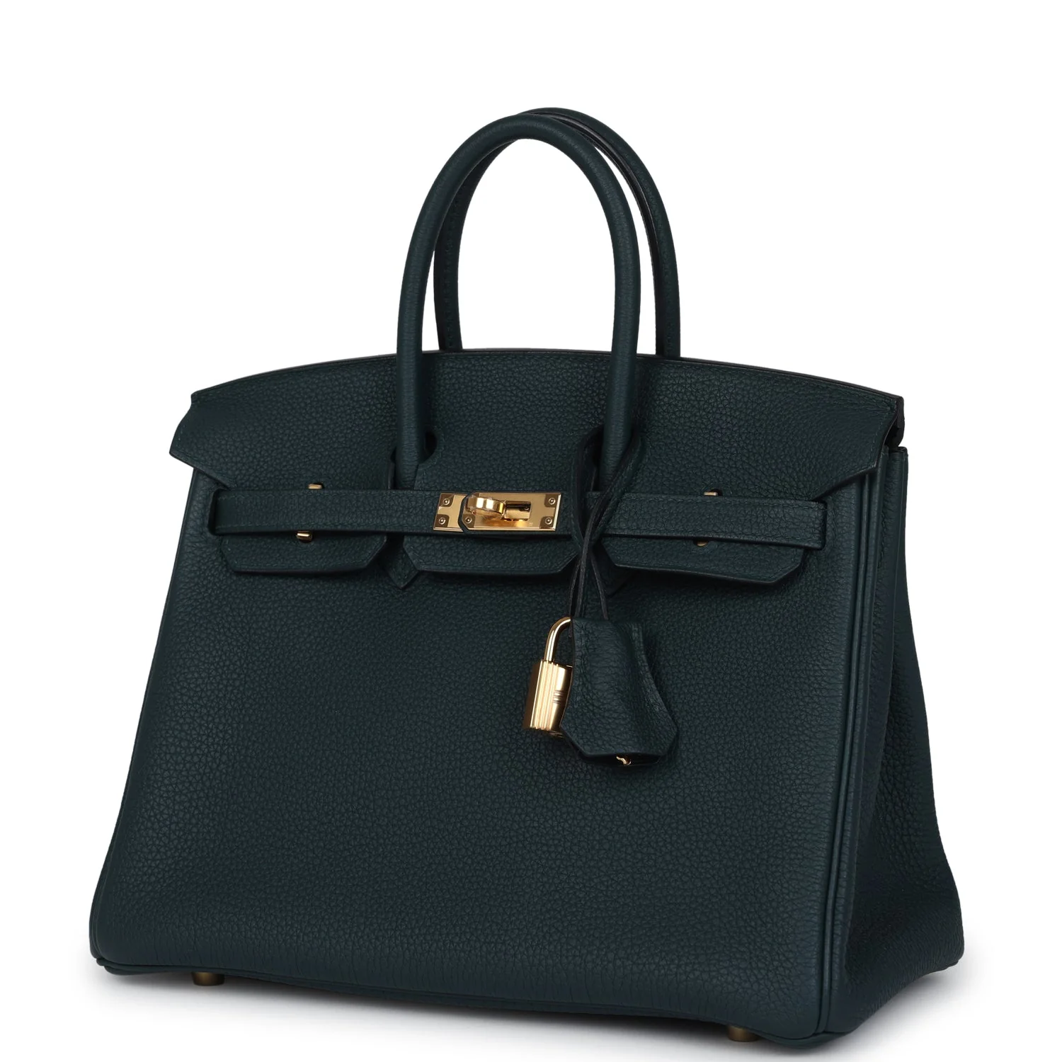 Replicate Hermes Birkin 25 Vert Cypress Gold Hardware(1:1 replica)