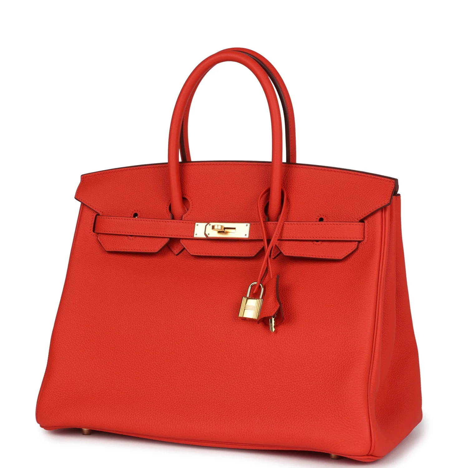 Replicate Hermes Birkin 35 Capucine Togo Gold Hardware(1:1 replica)