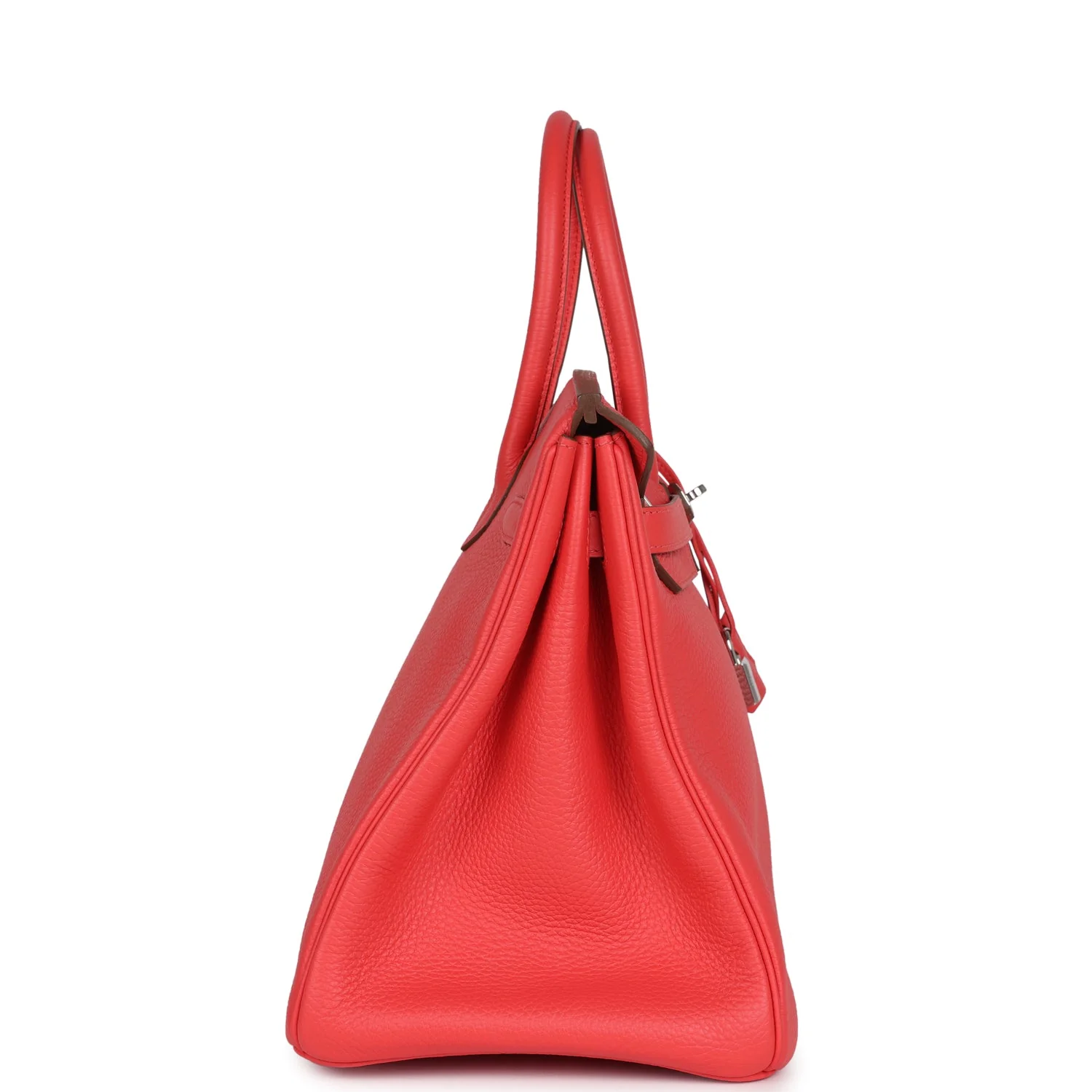 Replicate Hermes Birkin 35 Rose Jaipur Clemence Palladium Hardware(1:1 replica)