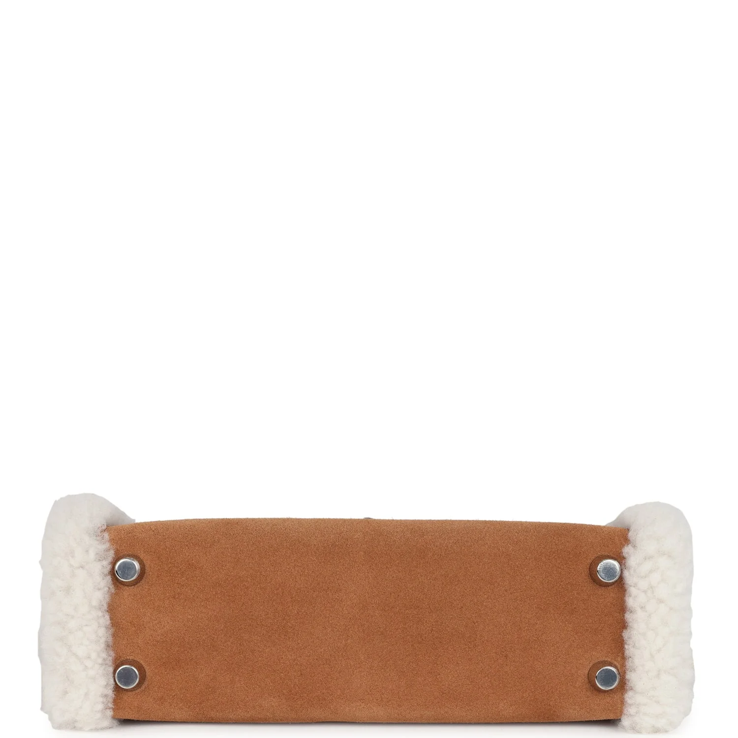 Replicate Hermes Teddy Kelly 20 Chamois Shearling and Swift Palladium Hardware(1:1 replica)